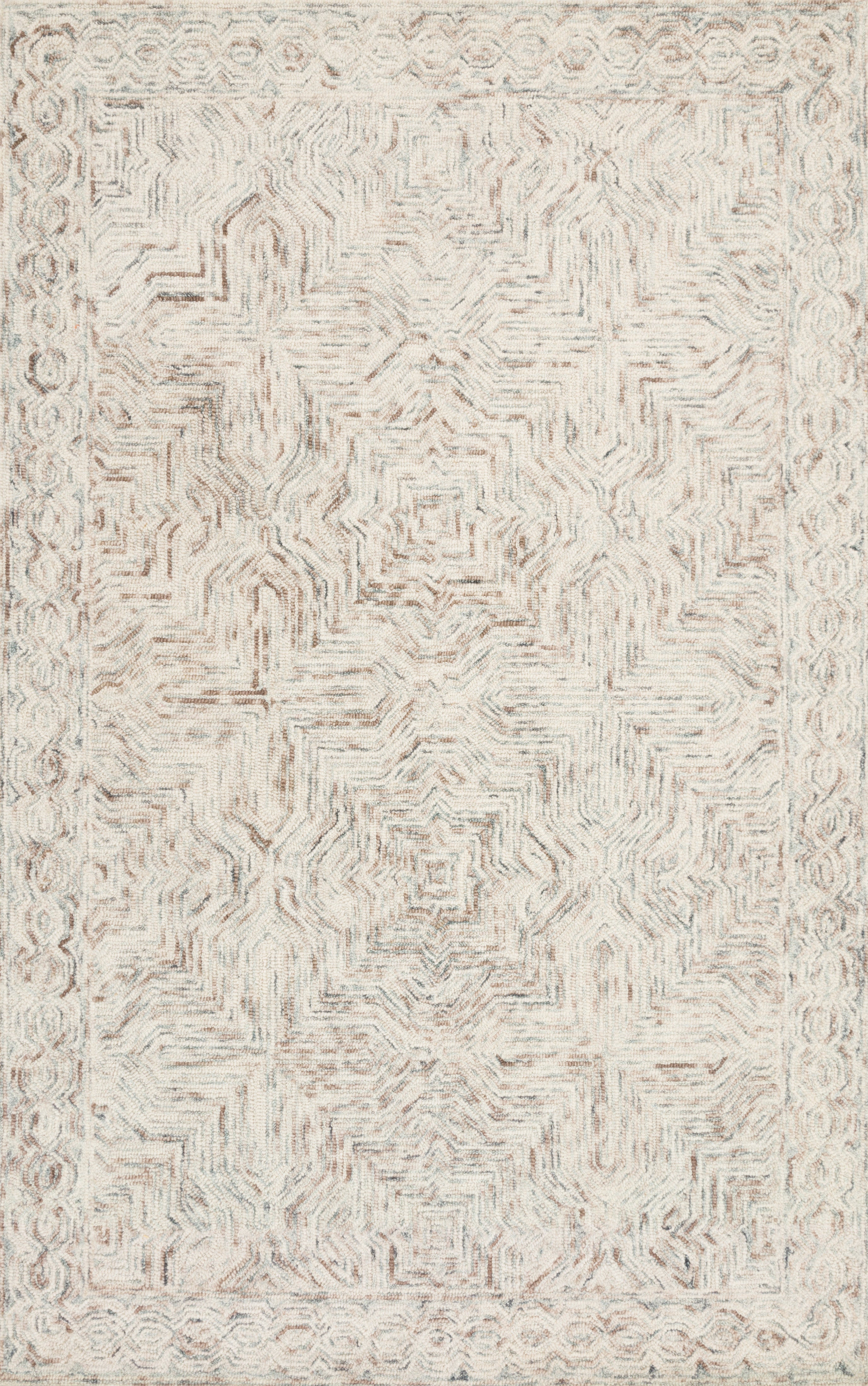 The Ziva ZV-01 Neutral Area Rug is a hand-tufted 100% wool area rug that radiates neutral charm and contemporary and linear elegance