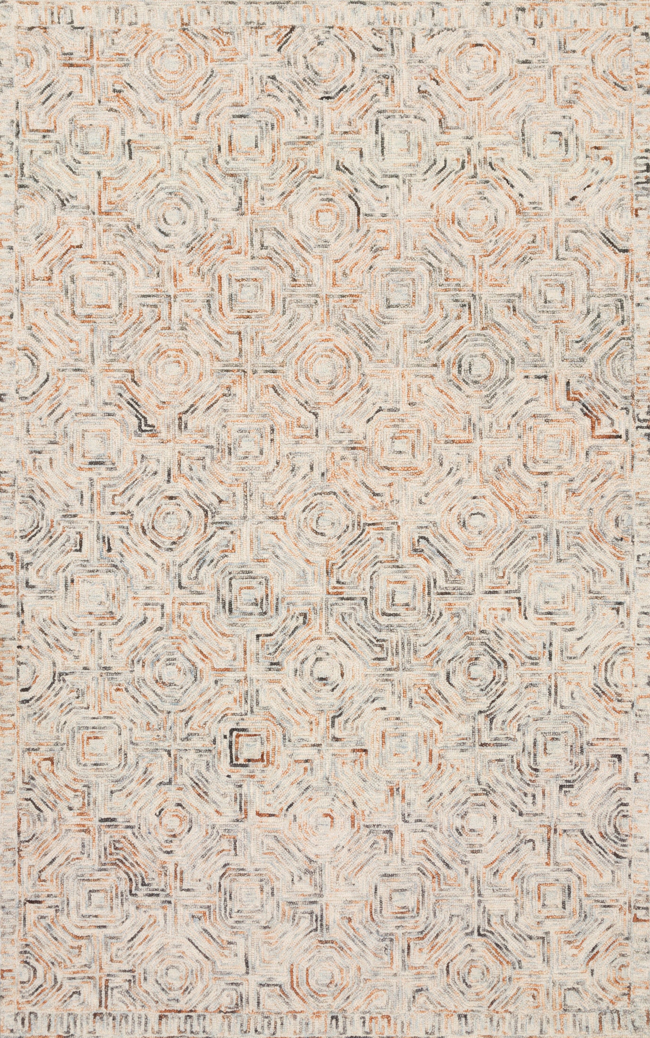 Layered in vibrant multi-toned hues with contemporary and linear patterns, the Ziva ZV-02 Multi Area Rug is a hand-tufted 100% wool area rug perfect for any setting