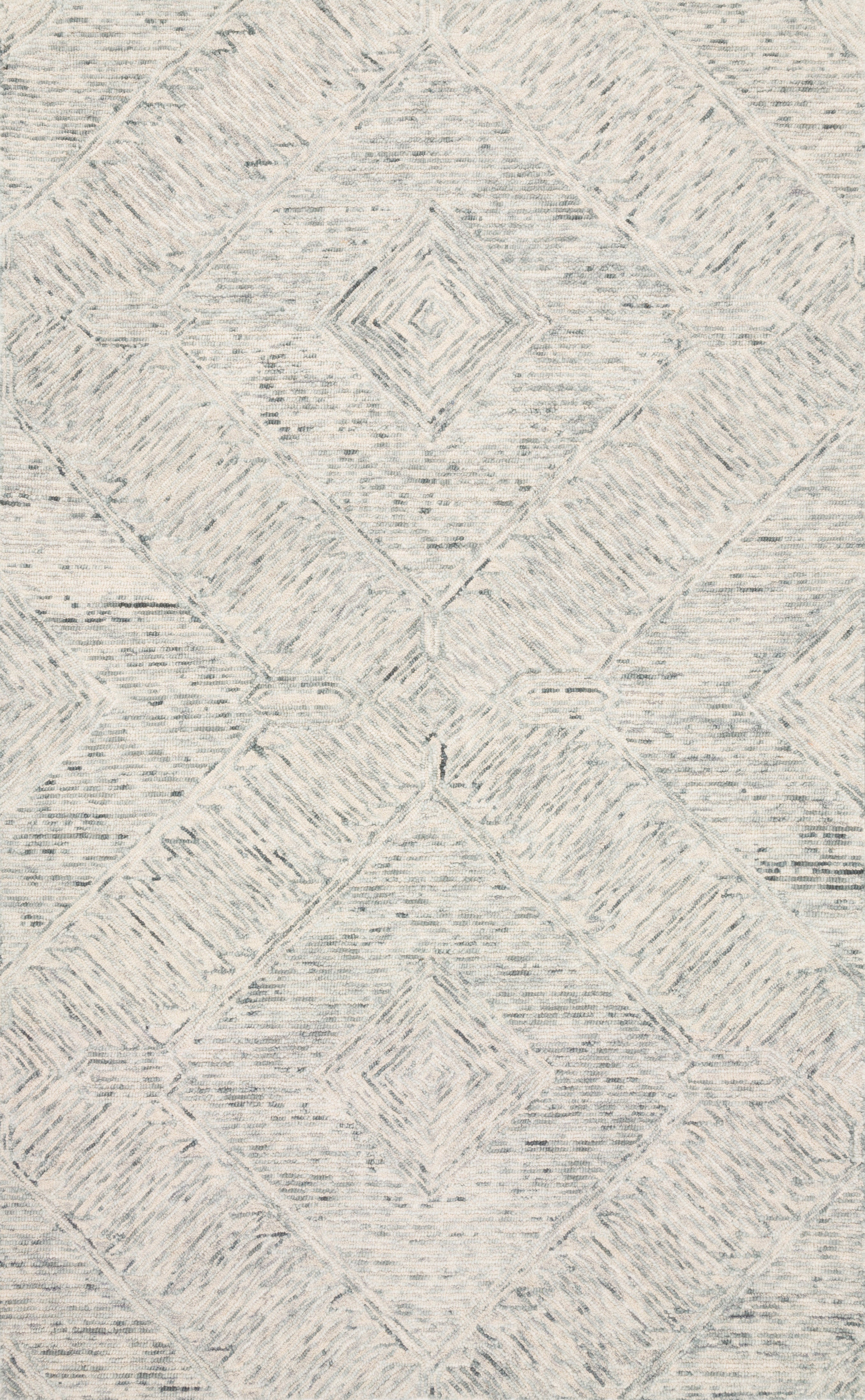 A hand-tufted 100% wool area rug with contemporary and linear flair in breezy sky-blue tones, the Ziva ZV-05 Sky Area Rug anchors any room