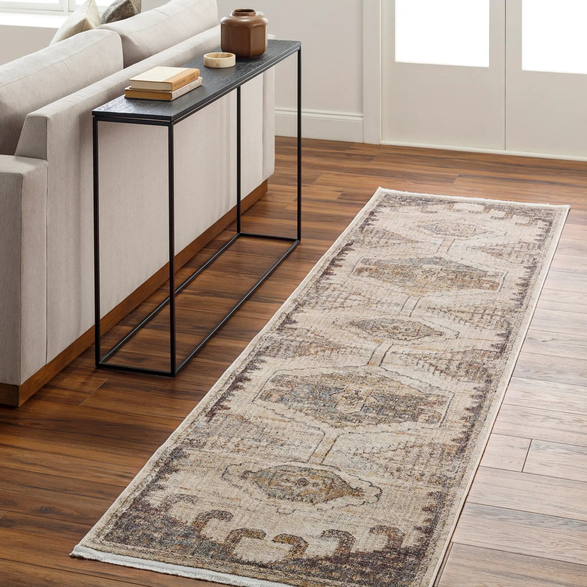 Aida AAD-2303 Beige Area Rug by LIVABLISS