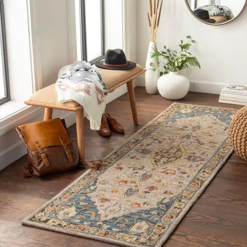 Artemis AES-2301 Deep-Teal Area Rug by LIVABLISS