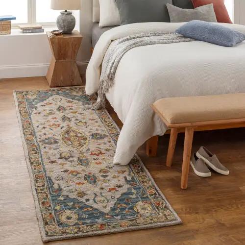 Artemis AES-2301 Deep-Teal Area Rug by LIVABLISS