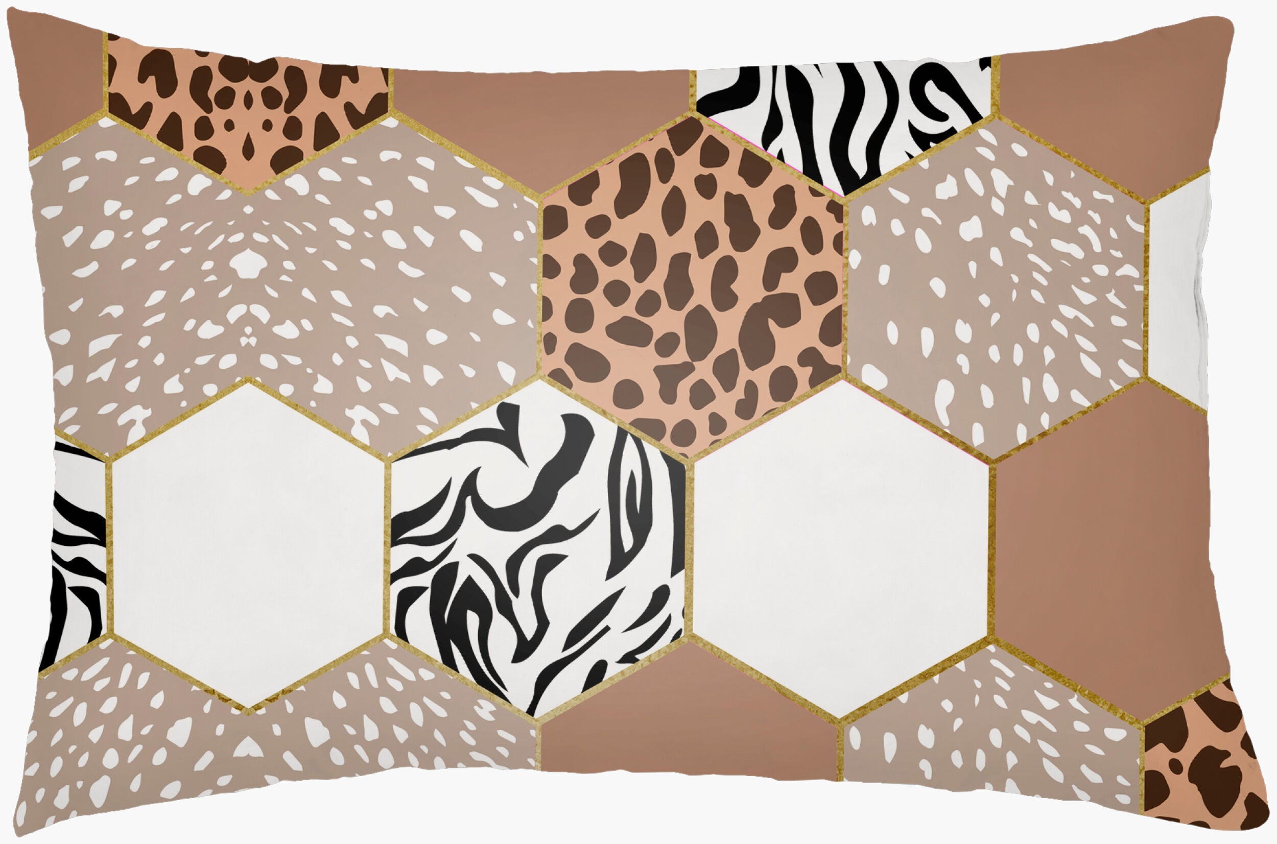 Surya Animal Hexigon AHX-001 Lumbar Pillow by LIVABLISS