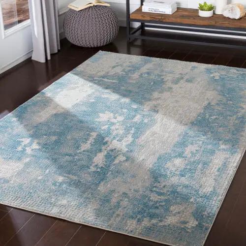 Aisha AIS-2301 Light-Blue Area Rug by LIVABLISS