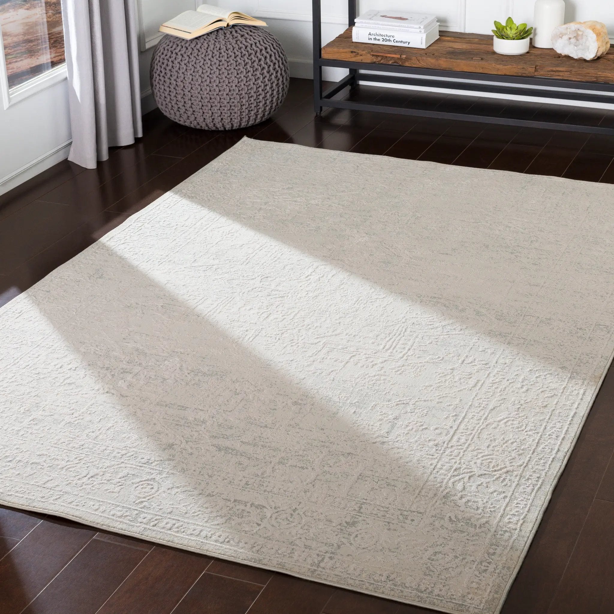 Aisha AIS-2309 Gray Area Rug by LIVABLISS