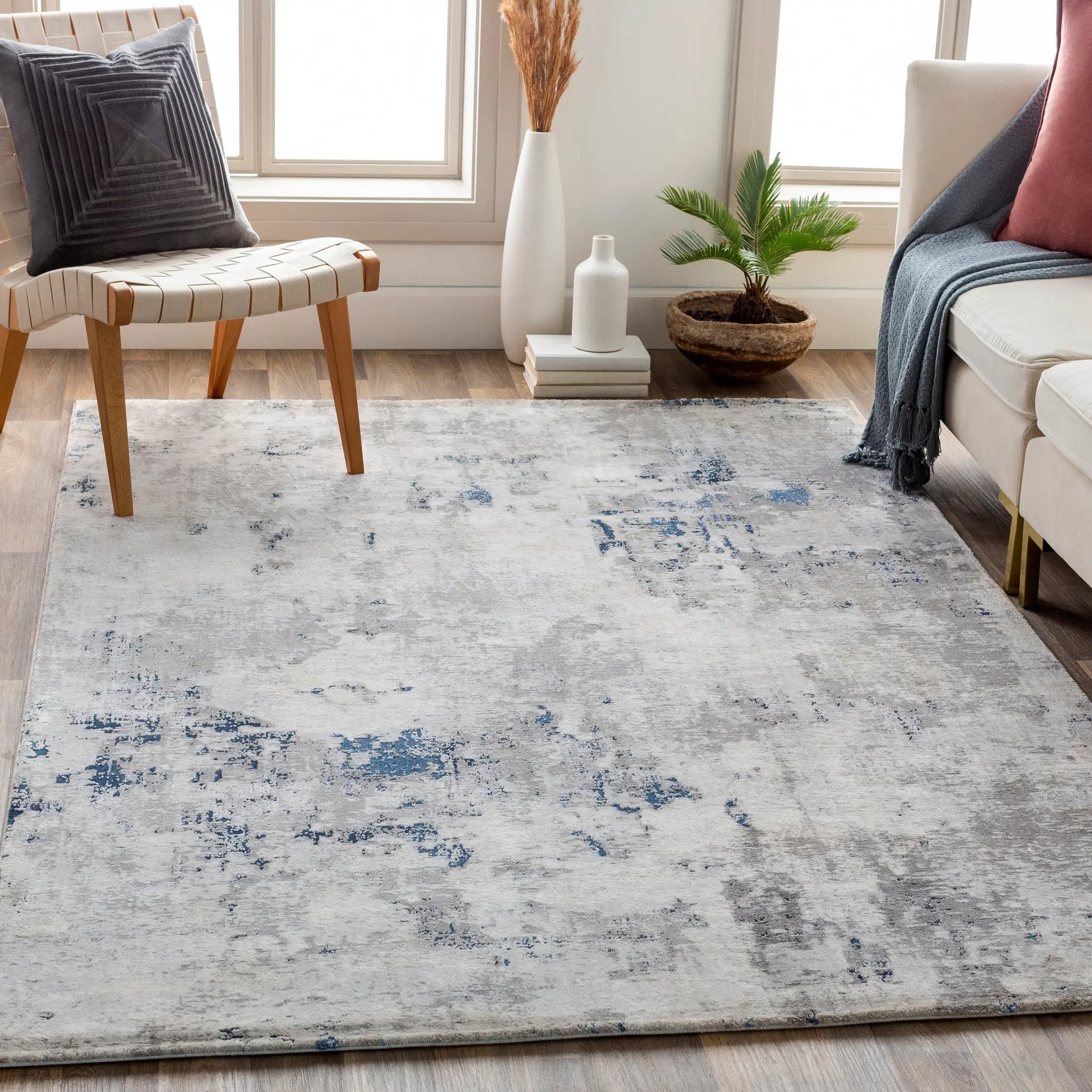 Aisha AIS-2314 Charcoal Area Rug by LIVABLISS