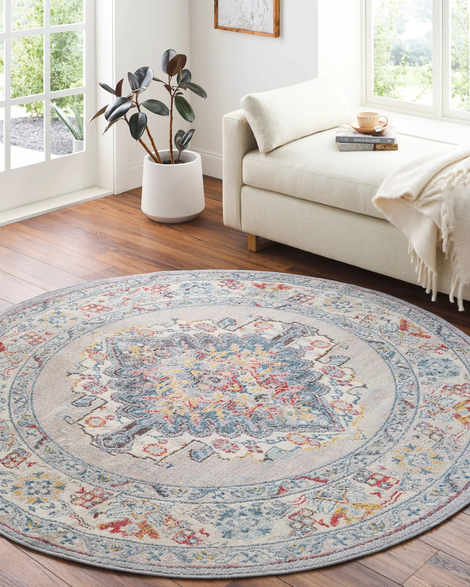 Ankara AKR-2300 Gray Area Rug by LIVABLISS