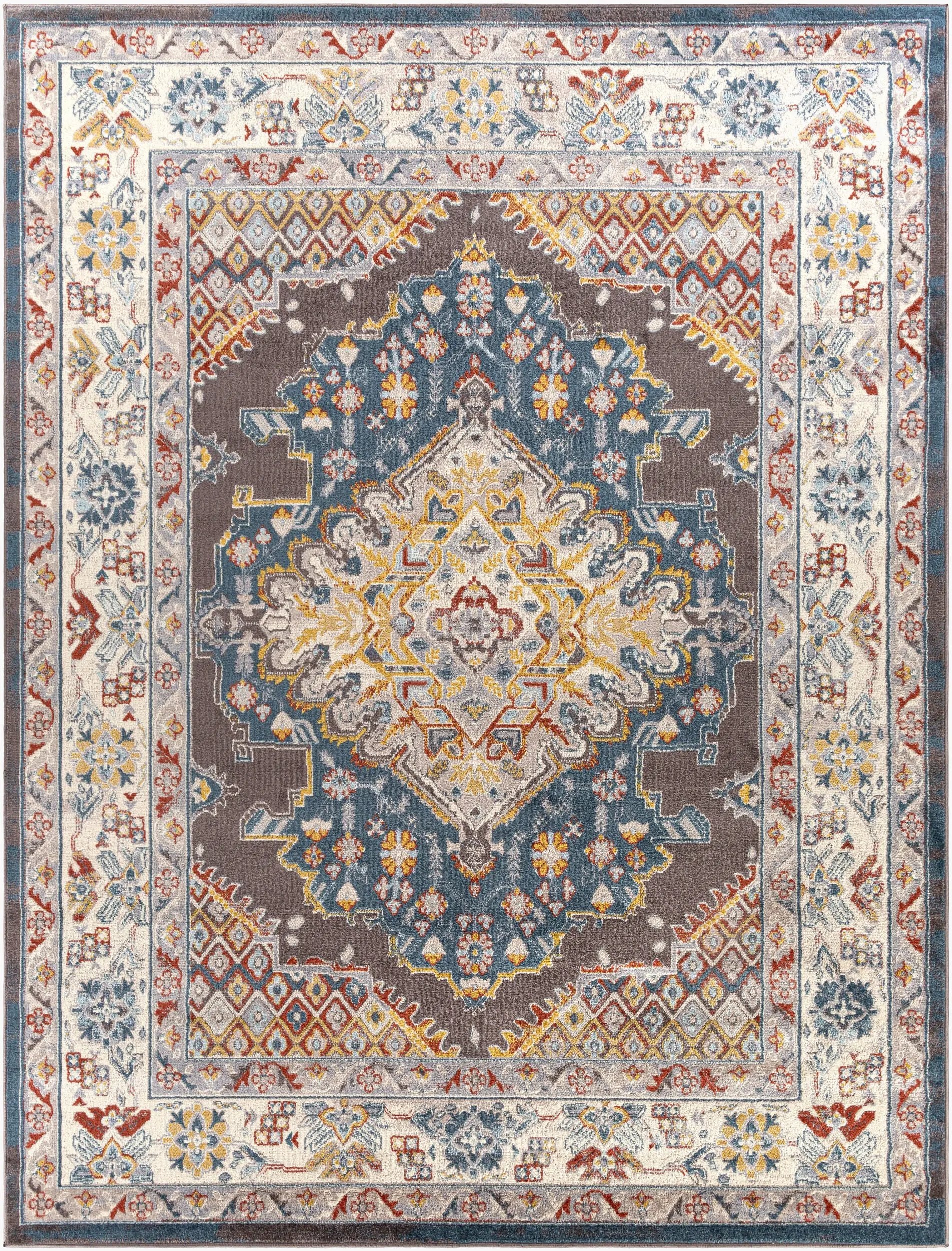 Ankara AKR-2302 Dark Blue Area Rug by LIVABLISS