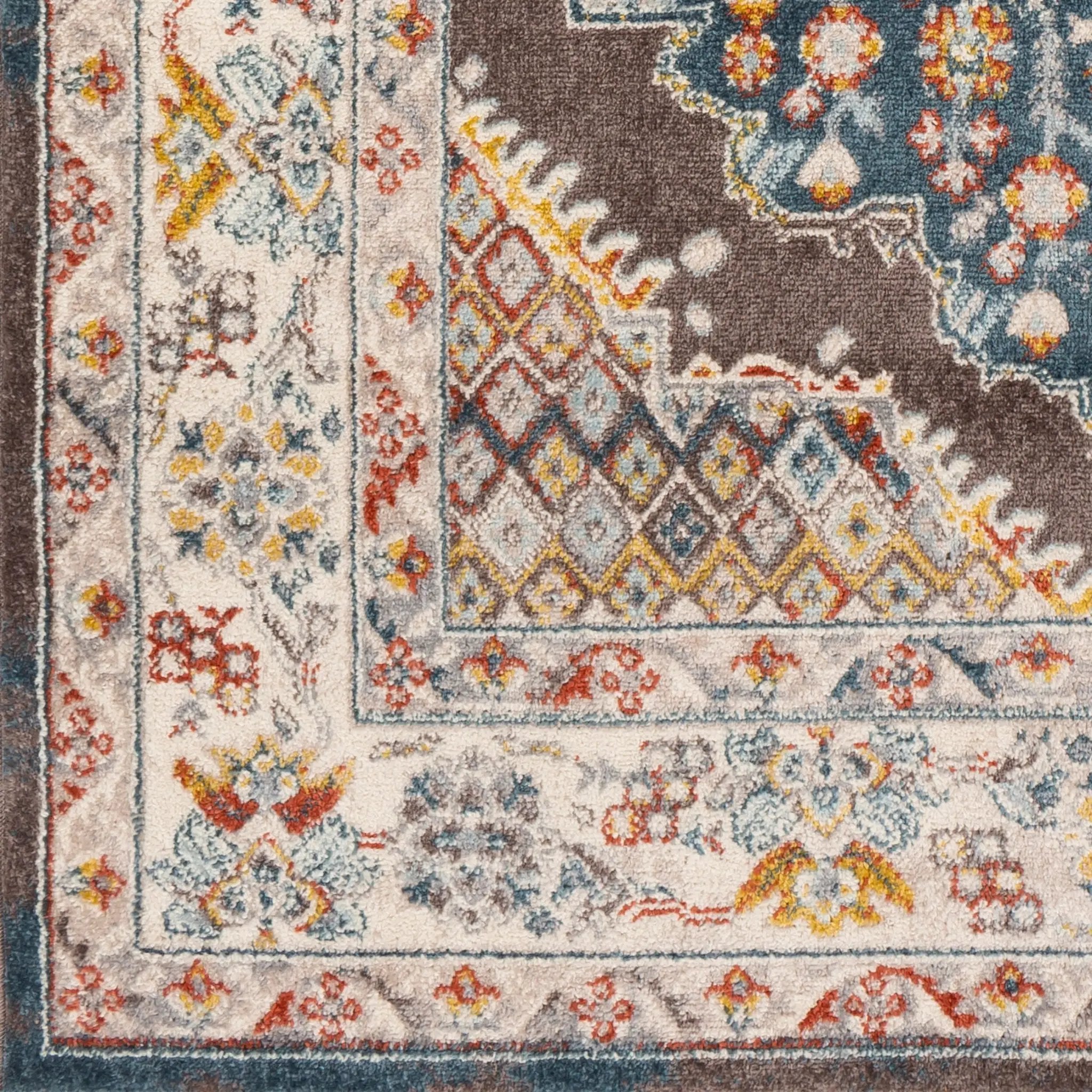 Ankara AKR-2302 Dark Blue Area Rug by LIVABLISS
