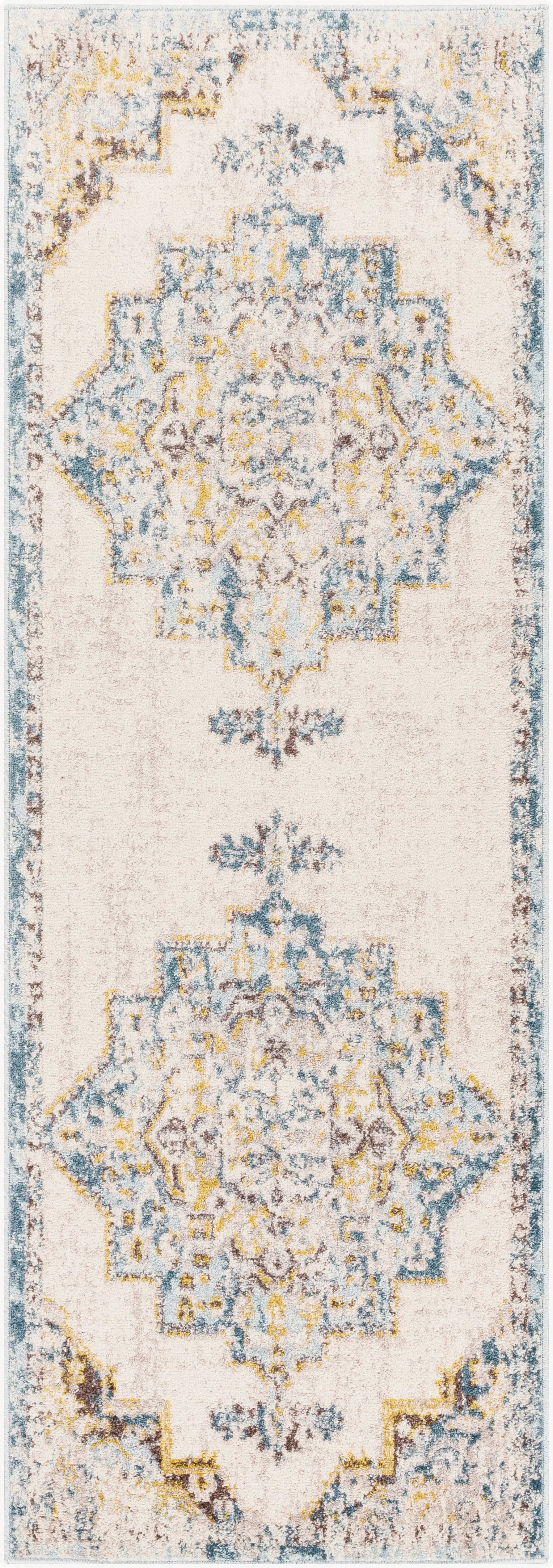 Ankara AKR-2309 Ice-Blue Area Rug by LIVABLISS