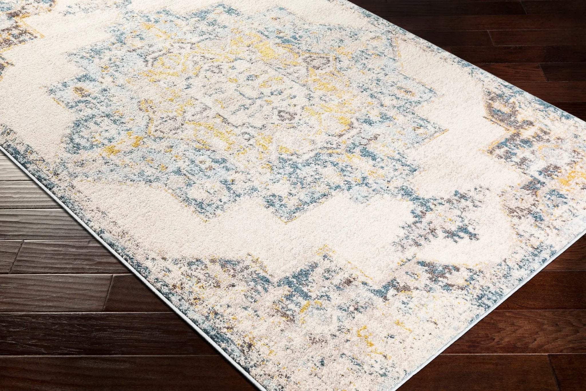 Ankara AKR-2309 Ice-Blue Area Rug by LIVABLISS