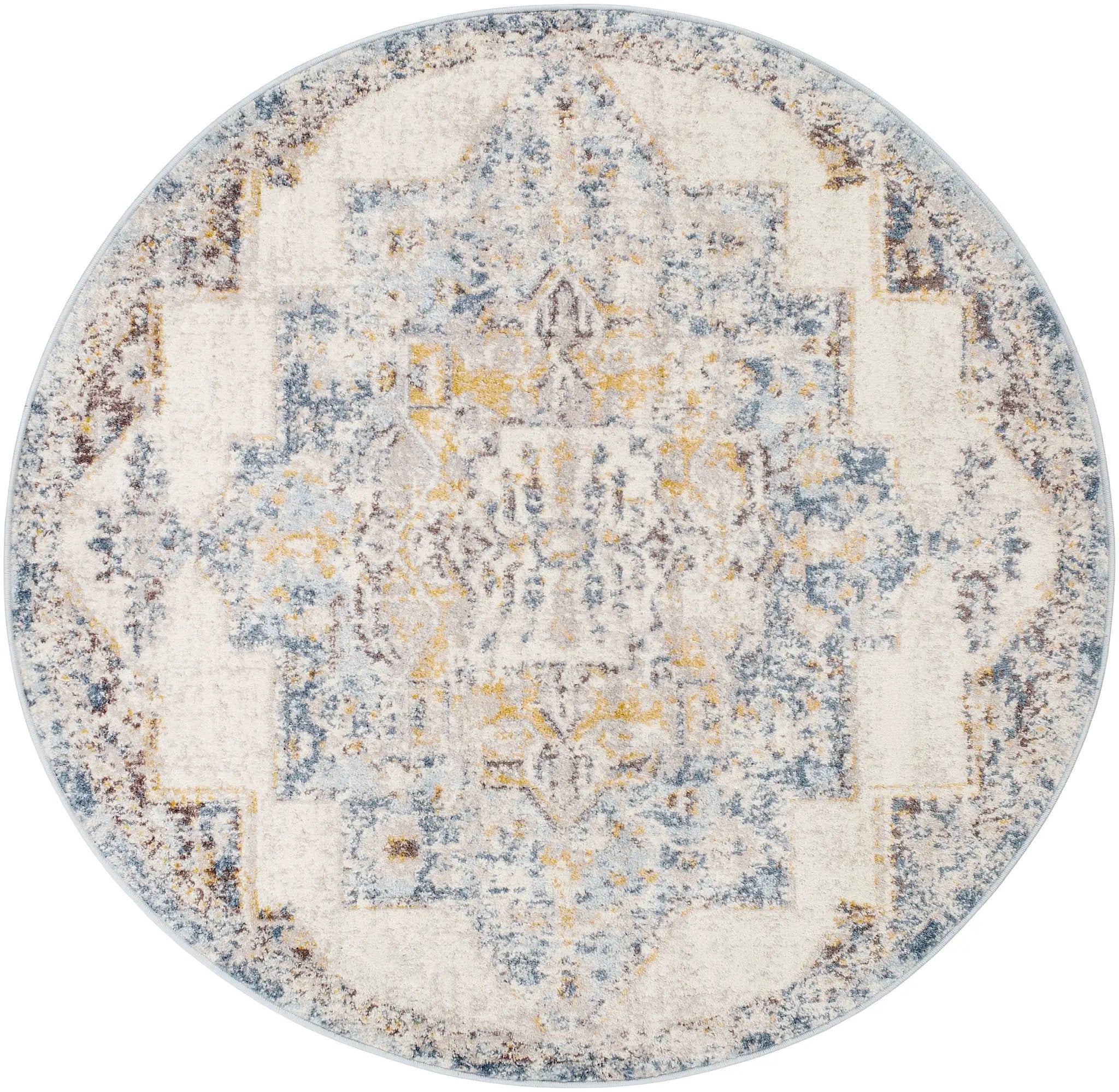 Ankara AKR-2309 Ice-Blue Area Rug by LIVABLISS