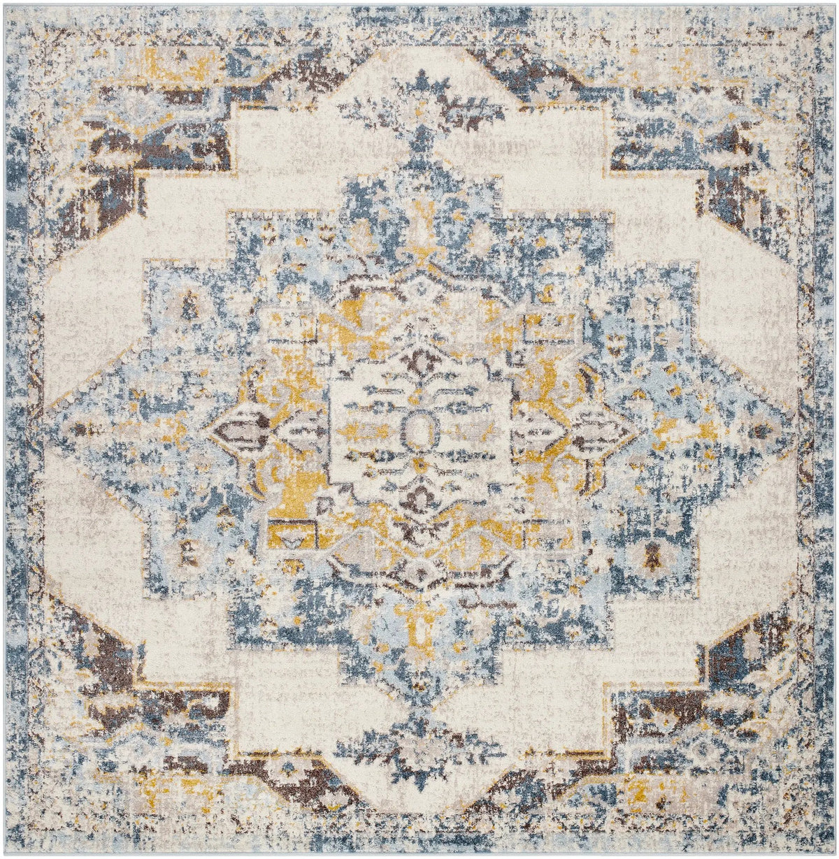 Ankara AKR-2309 Ice-Blue Area Rug by LIVABLISS