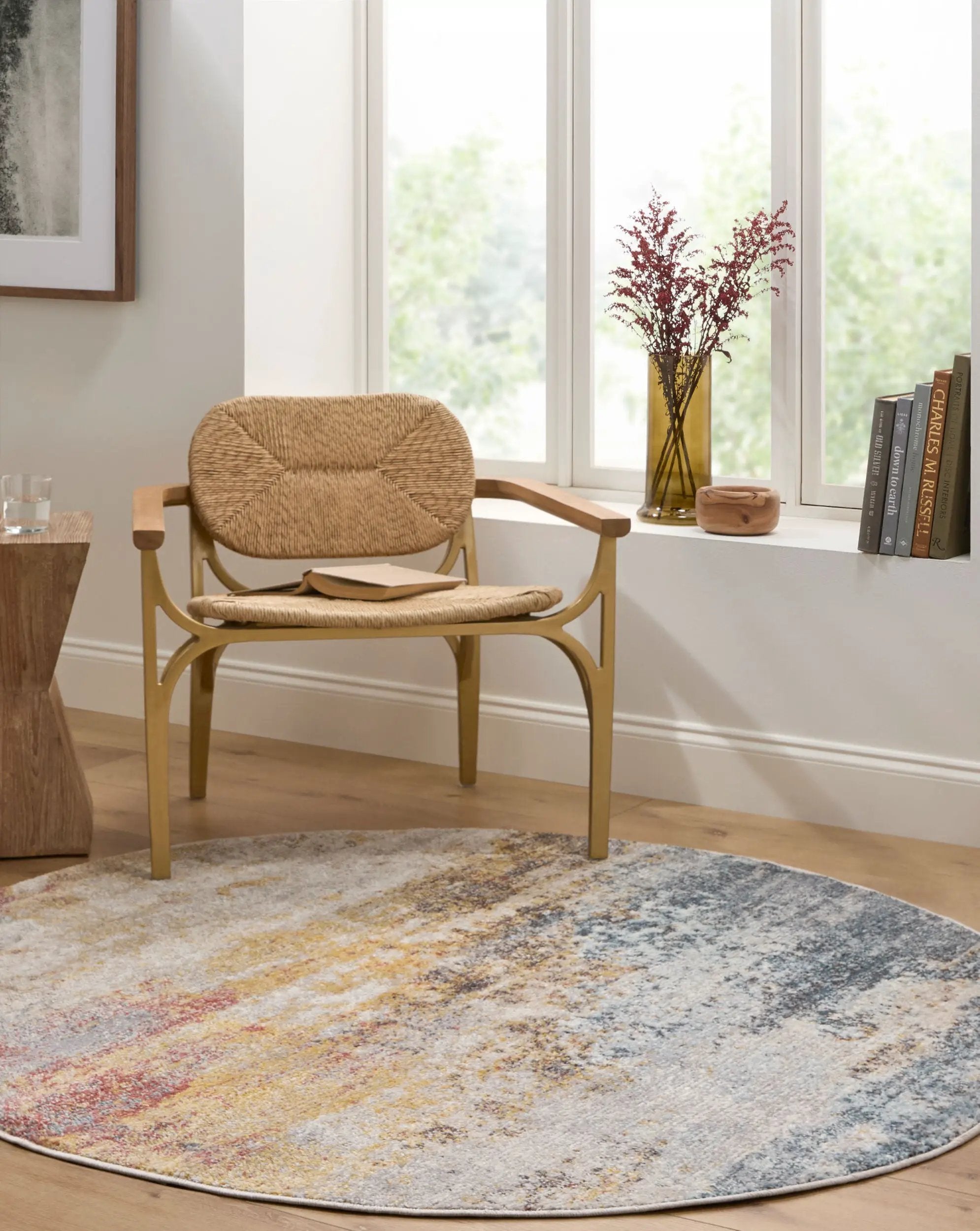 Ankara AKR-2316 Dark-Blue Area Rug by LIVABLISS