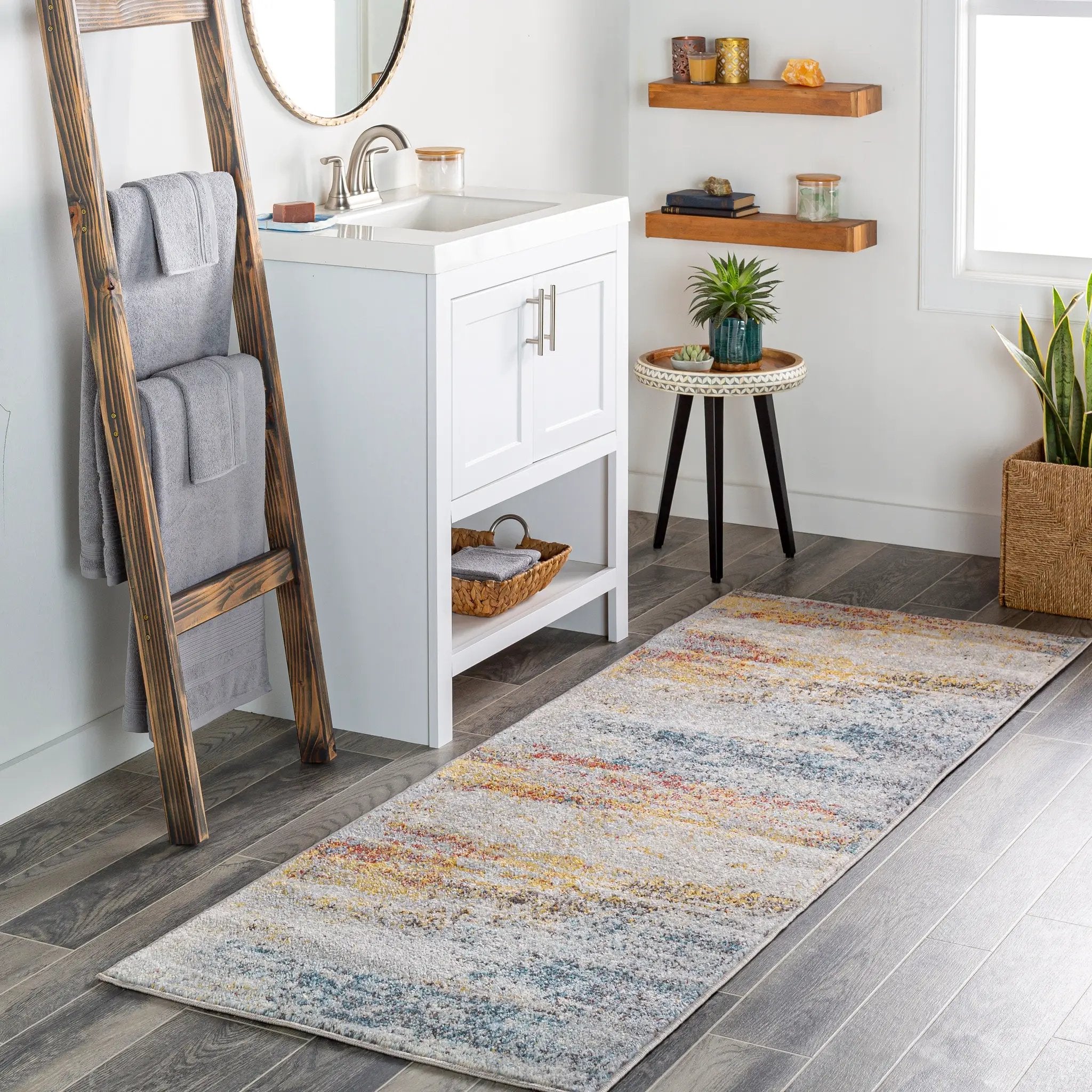 Ankara AKR-2316 Dark-Blue Area Rug by LIVABLISS