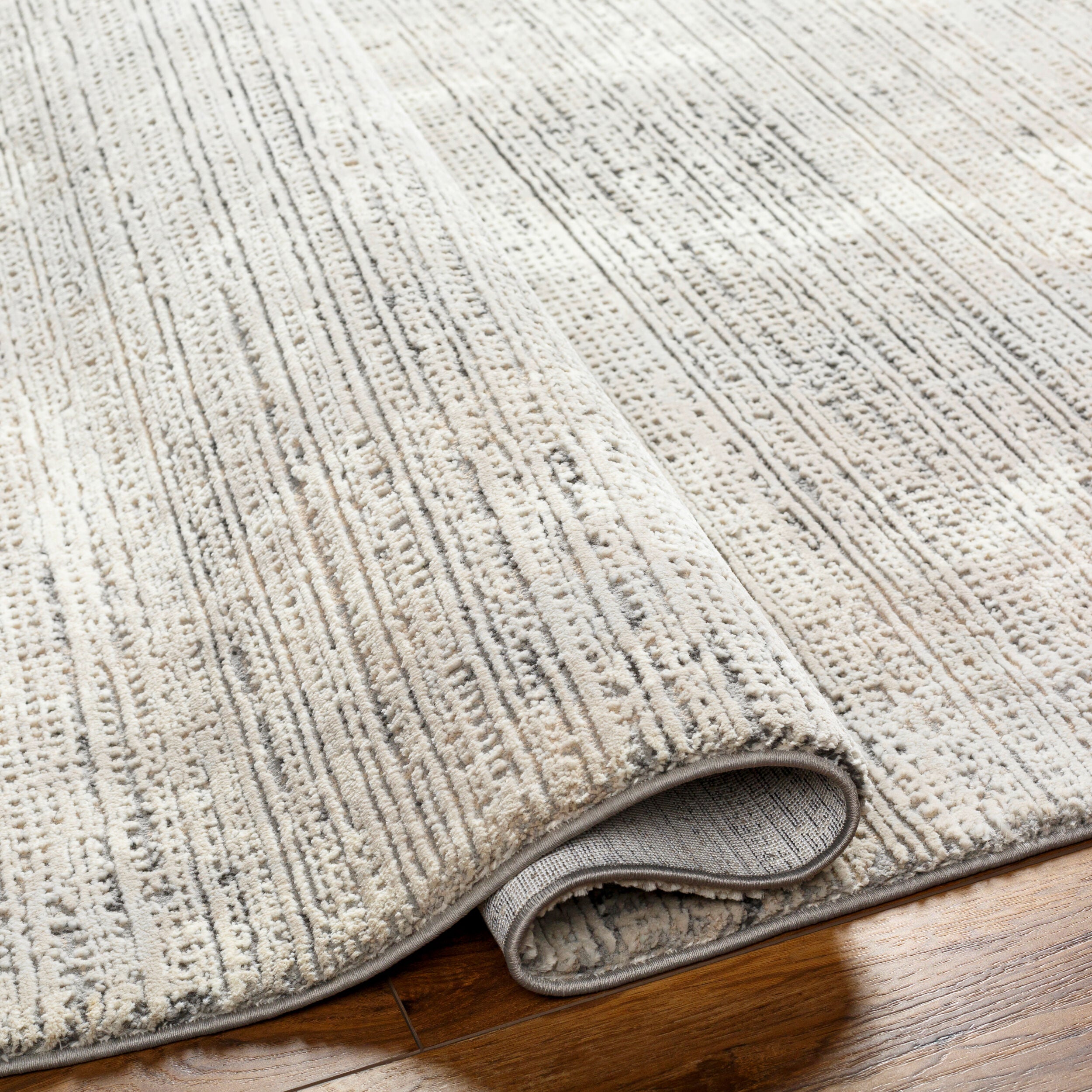 Surya Alder ALD-2309 Taupe Machine Washable Area Rug by LIVABLISS
