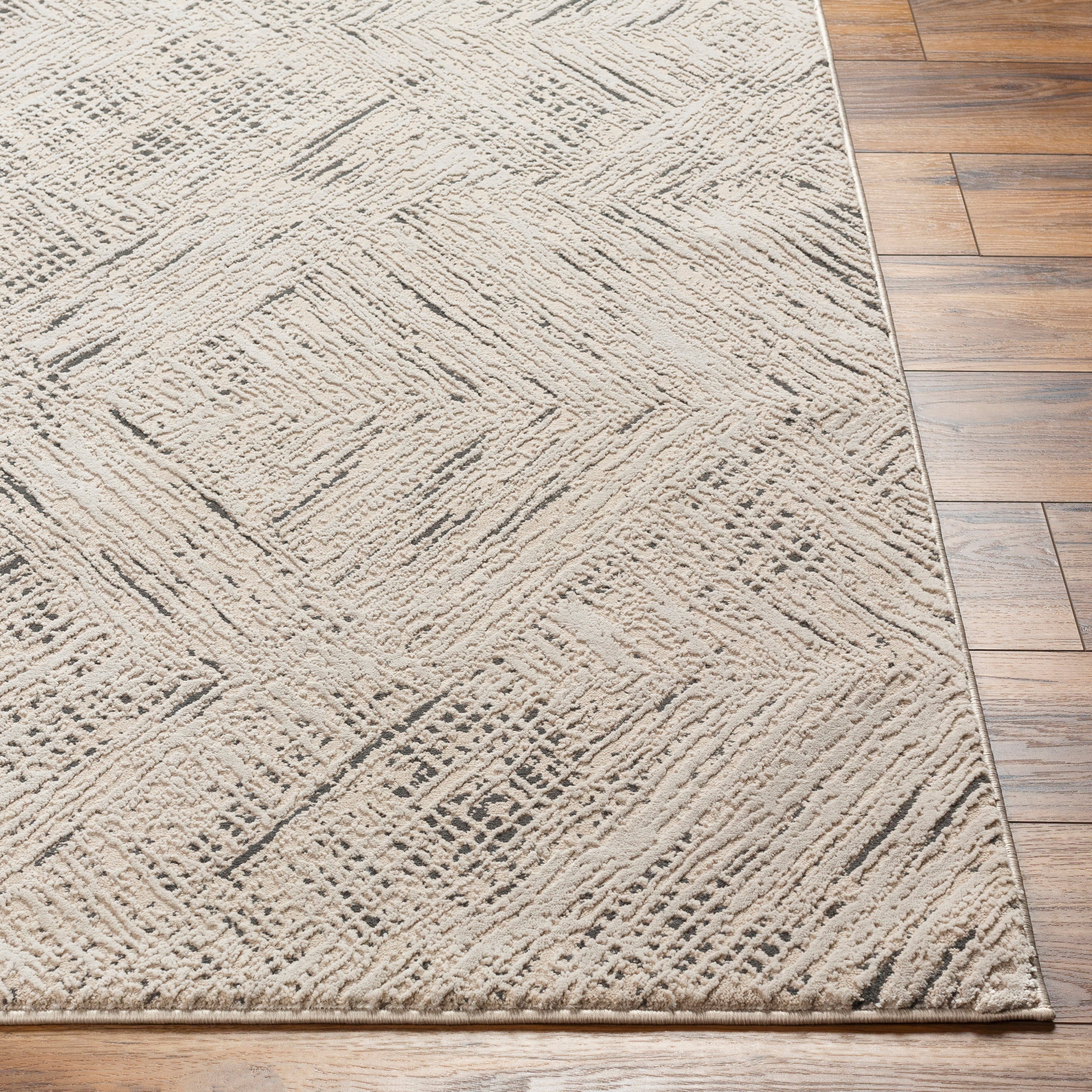 Surya Alder ALD-2313 Taupe Machine Washable Area Rug by LIVABLISS