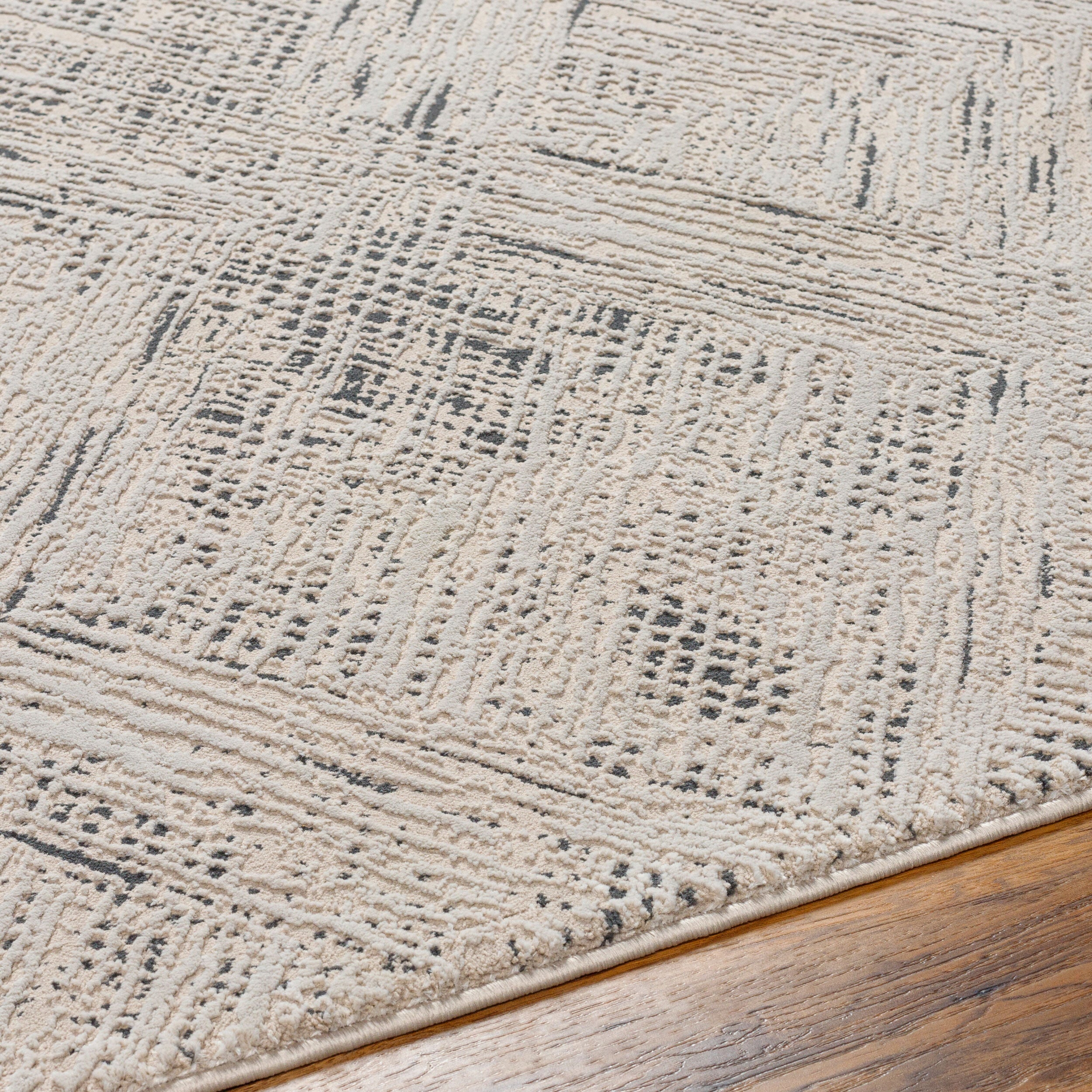 Surya Alder ALD-2313 Taupe Machine Washable Area Rug by LIVABLISS