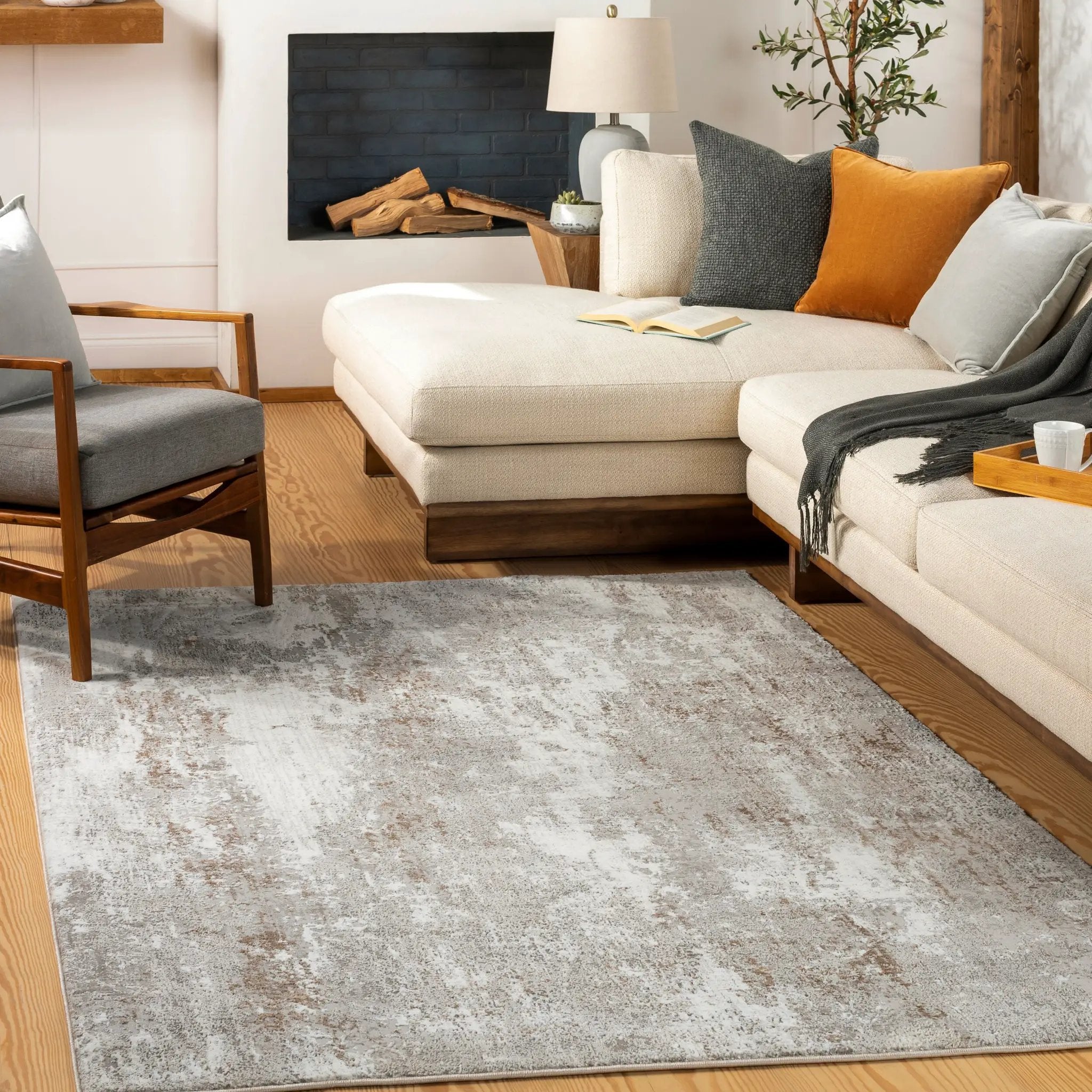 Allegro ALG-2304 Ivory Area Rug by LIVABLISS