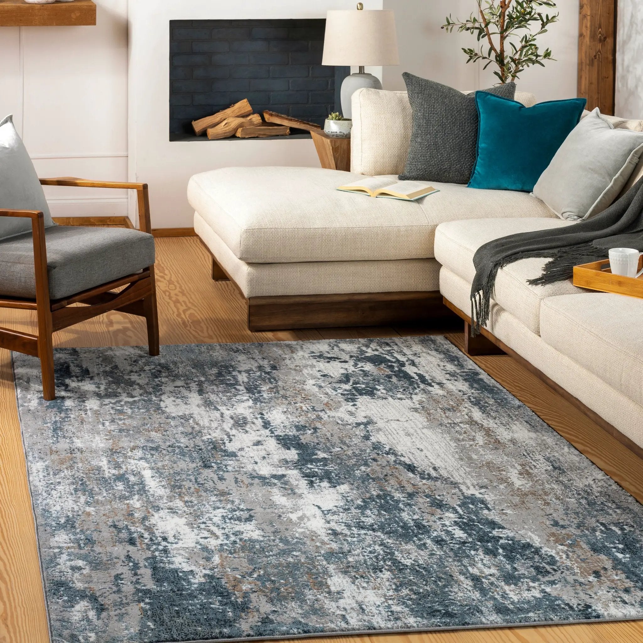 Allegro ALG-2306 Ivory Area Rug by LIVABLISS