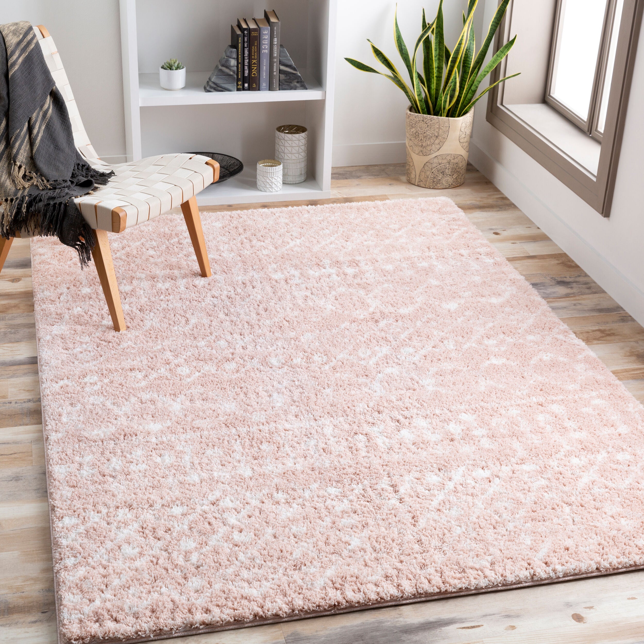 Livabliss Aliyah Shag ALH-2300 Pink Area Rug
