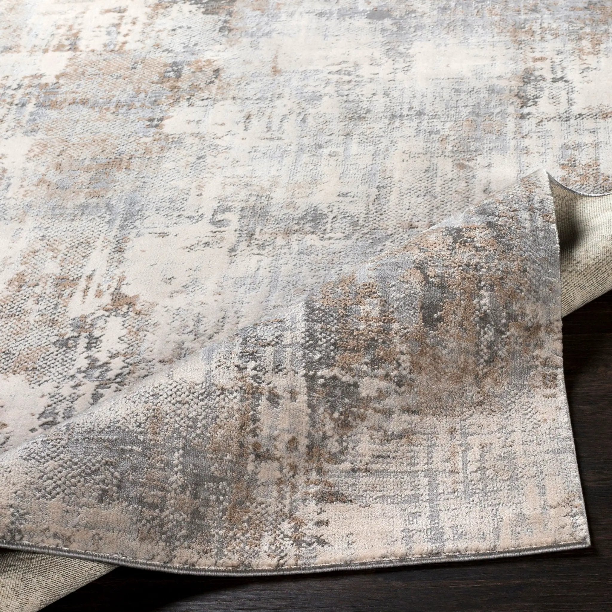Alpine ALP-2304 Light-Gray Area Rug by LIVABLISS