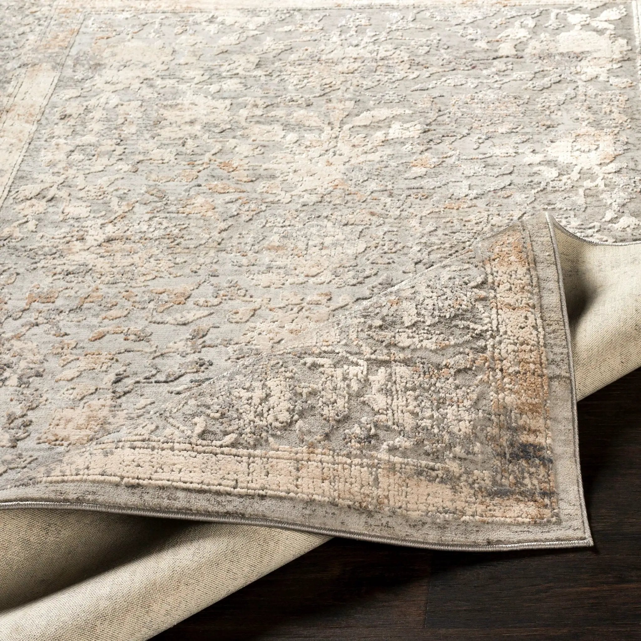 Alpine ALP-2307 Light-Gray Area Rug by LIVABLISS