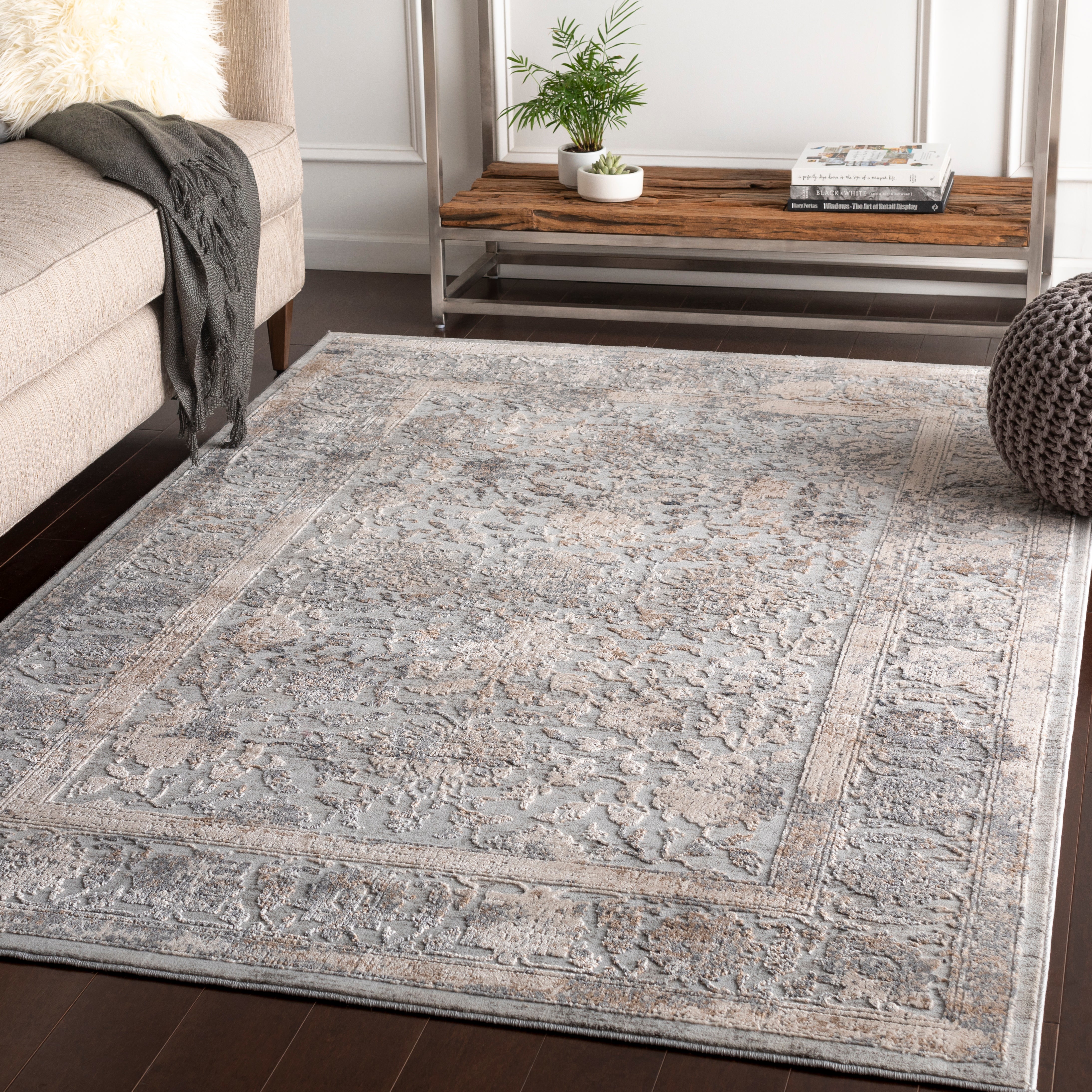 Surya Alpine ALP-2307 Light Gray Area Rug by LIVABLISS