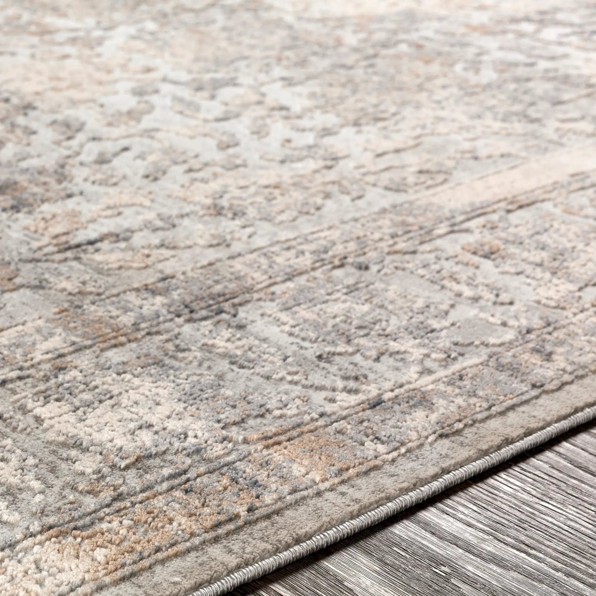 Alpine ALP-2307 Light-Gray Area Rug by LIVABLISS