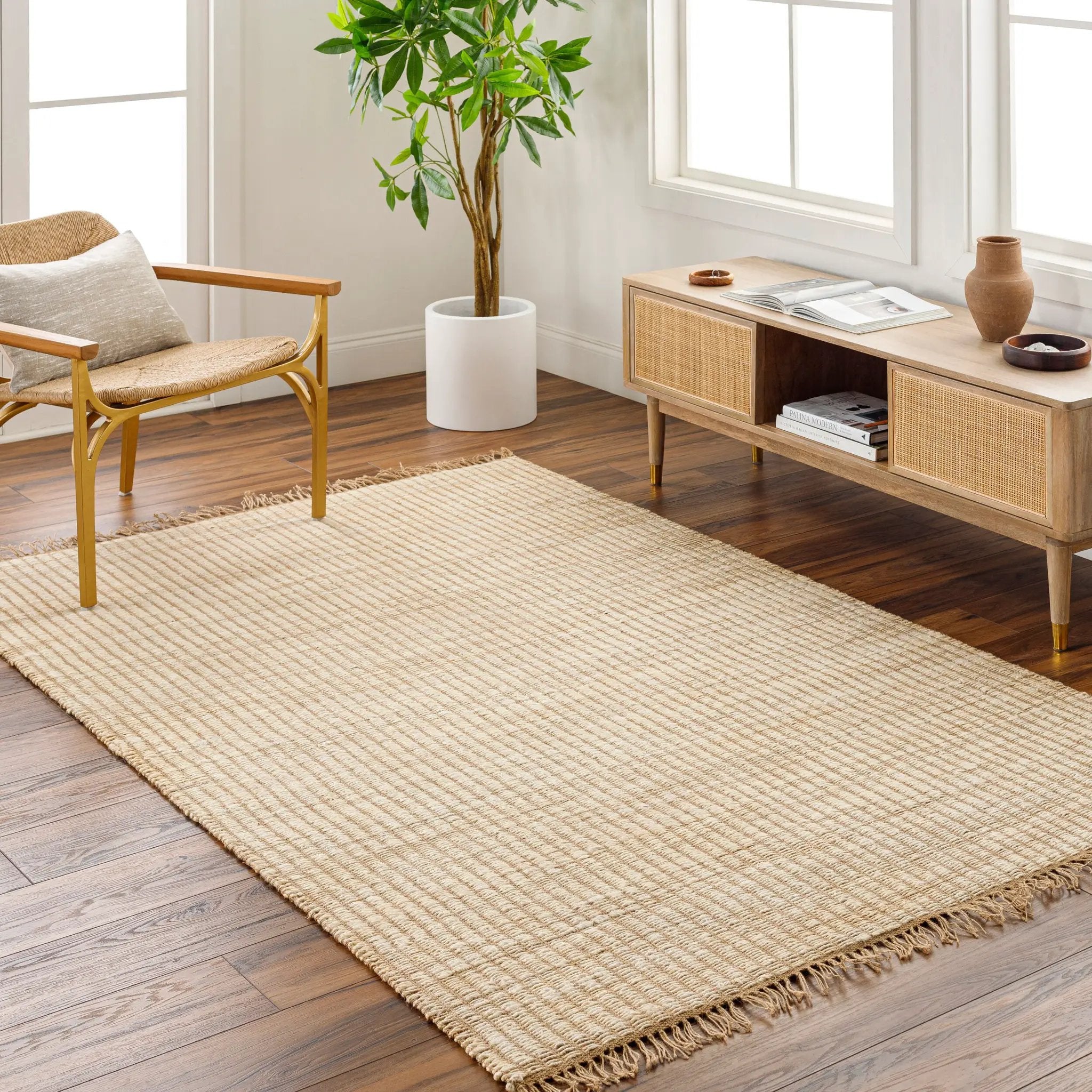 Alex ALX-2301 Beige Area Rug by LIVABLISS
