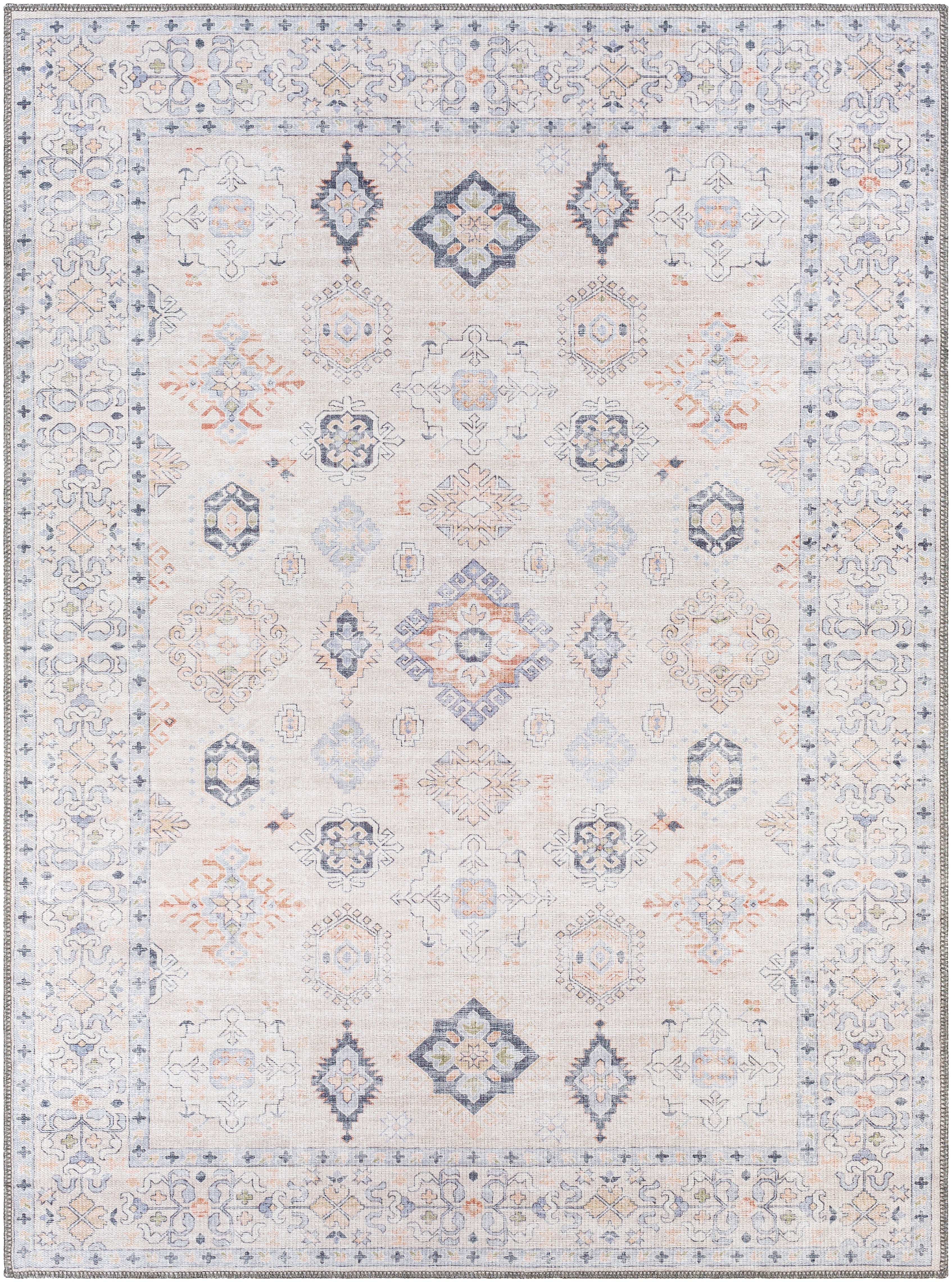 Surya Alanya ALY-2302 Beige Machine Washable Area Rug by LIVABLISS