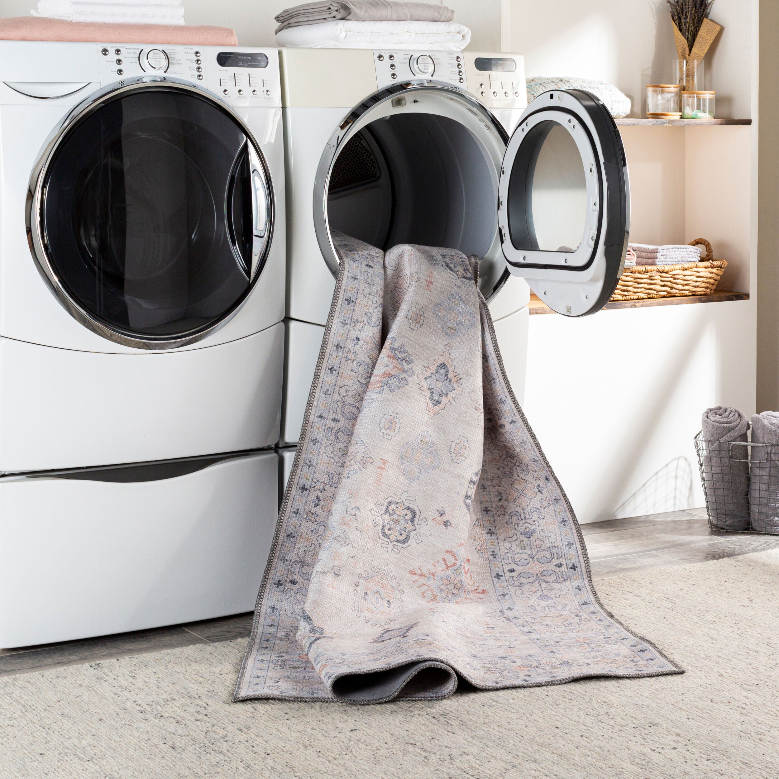 Surya Alanya ALY-2302 Beige Machine Washable Area Rug by LIVABLISS