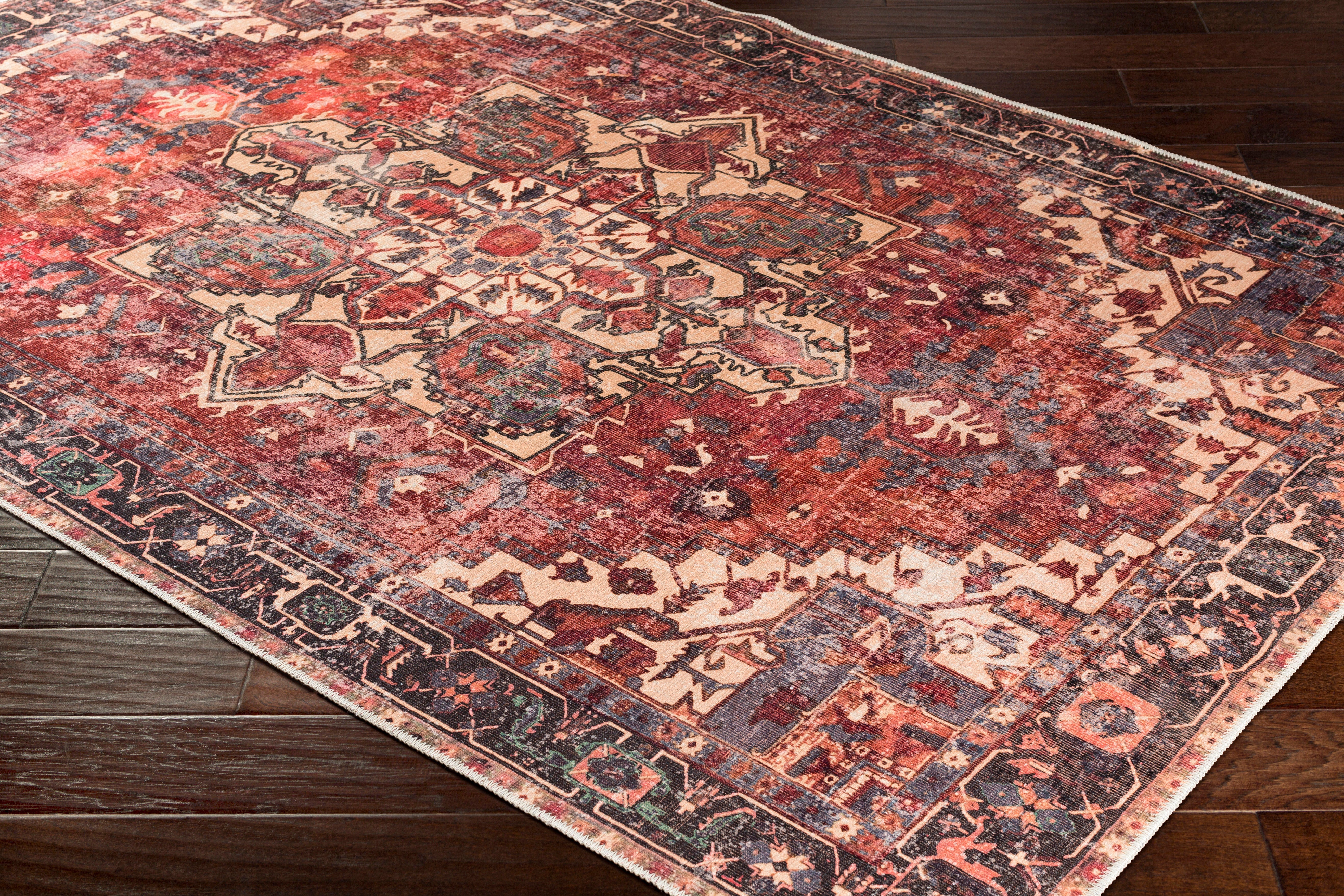 Surya Amelie AML-2308 Brown Machine Washable Area Rug by LIVABLISS
