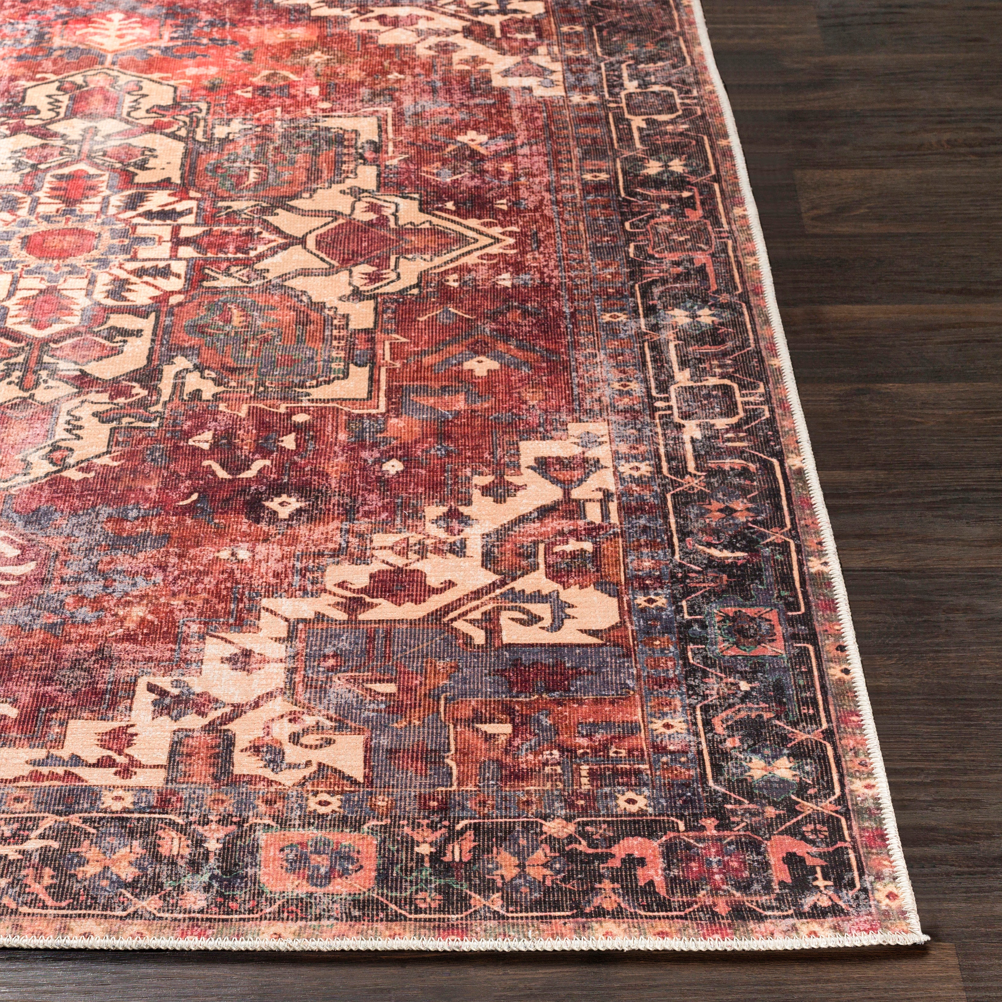 Surya Amelie AML-2308 Brown Machine Washable Area Rug by LIVABLISS