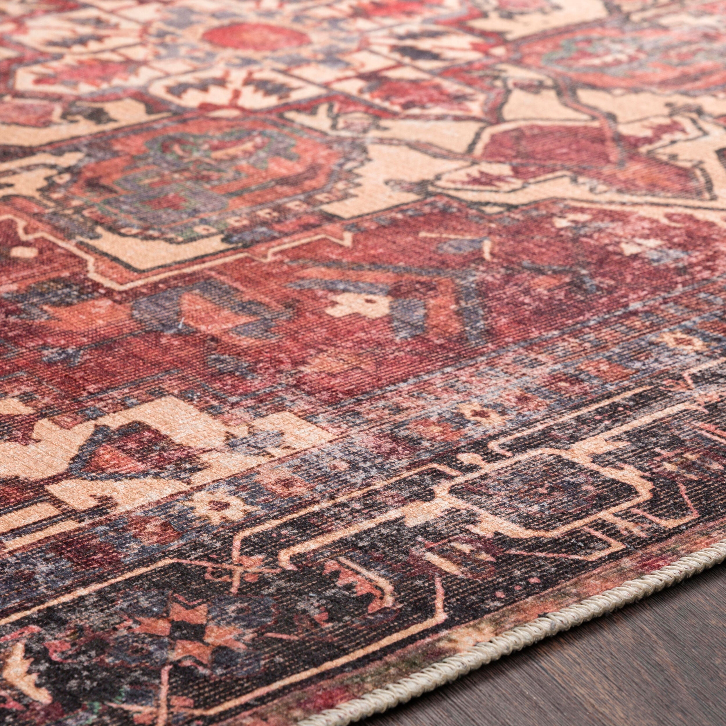 Surya Amelie AML-2308 Brown Machine Washable Area Rug by LIVABLISS