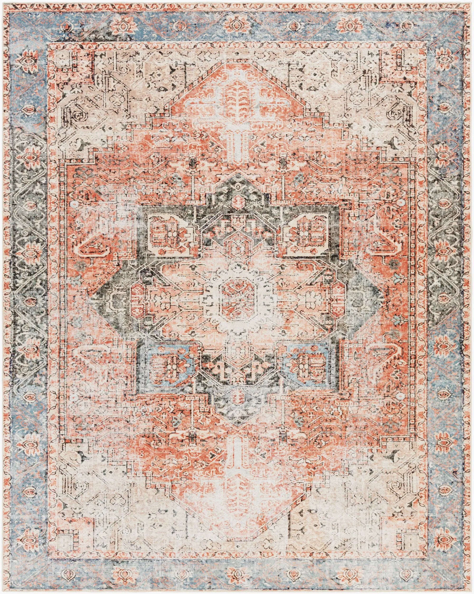 Amelie AML-2309 Rust Area Rug by LIVABLISS