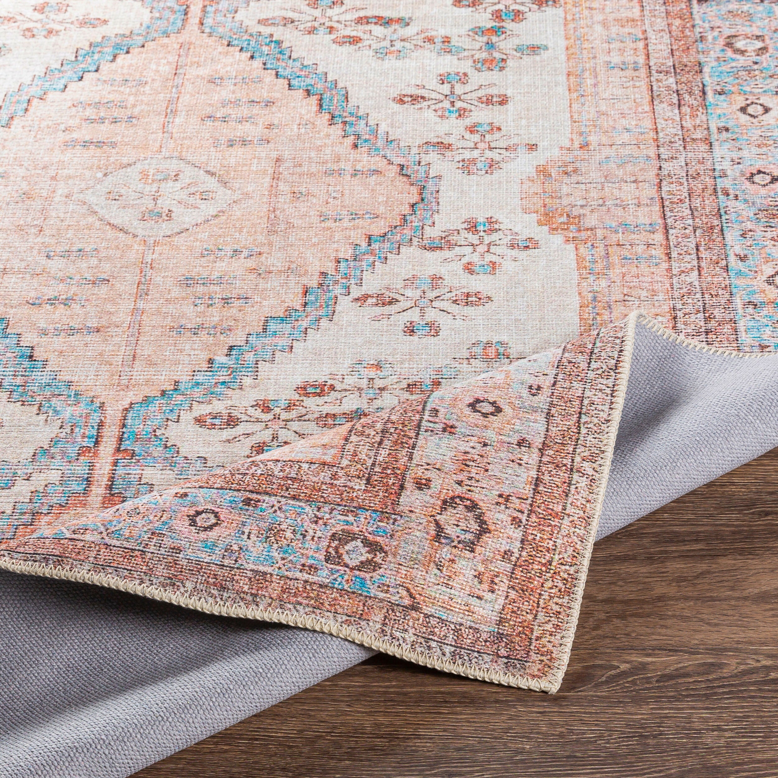 Surya Amelie AML-2326 Pink Machine Washable Area Rug by LIVABLISS
