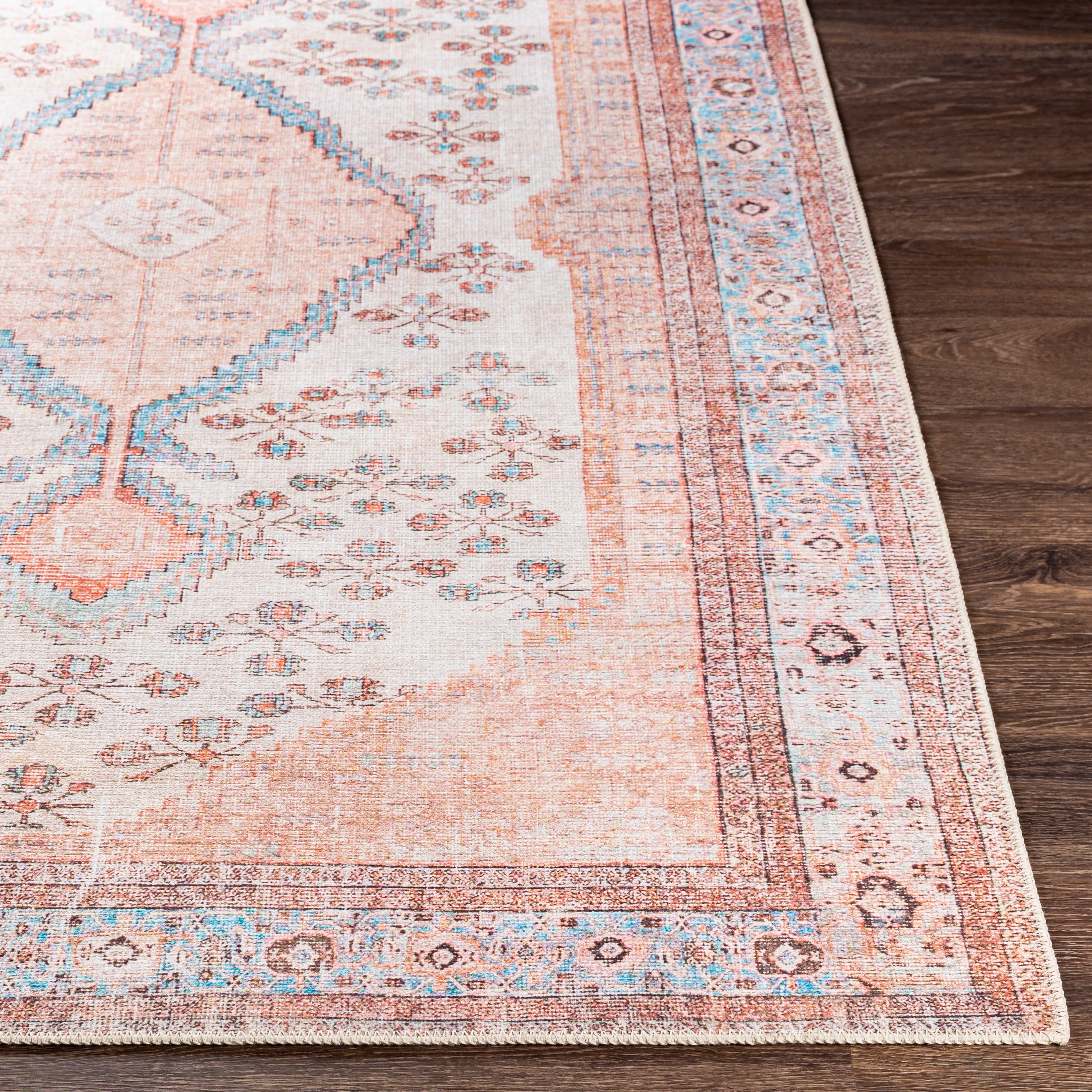Surya Amelie AML-2326 Pink Machine Washable Area Rug by LIVABLISS