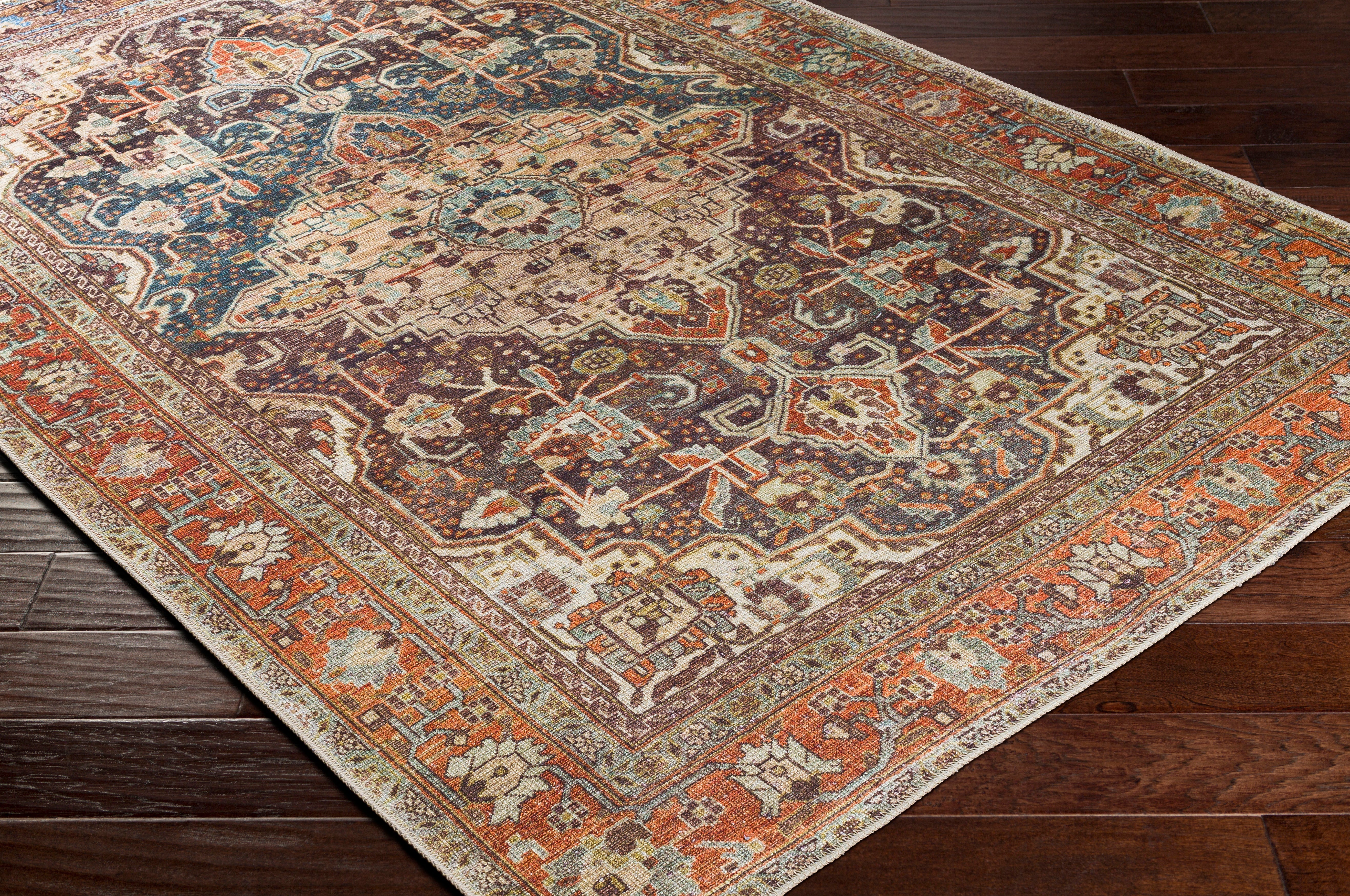 Surya Amelie AML-2343 Beige Machine Washable Area Rug by LIVABLISS