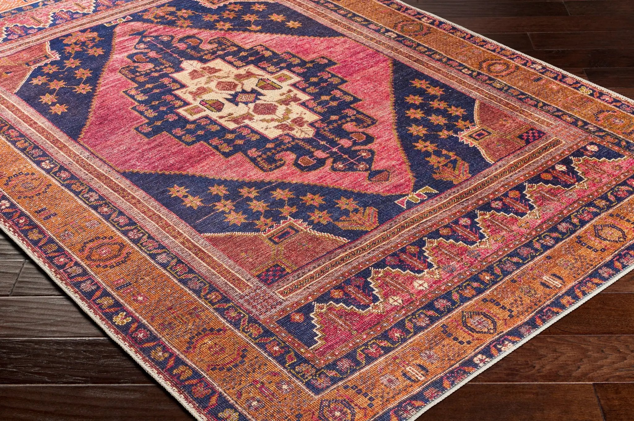 Amelie AML-2347 Dark Blue Area Rug by LIVABLISS
