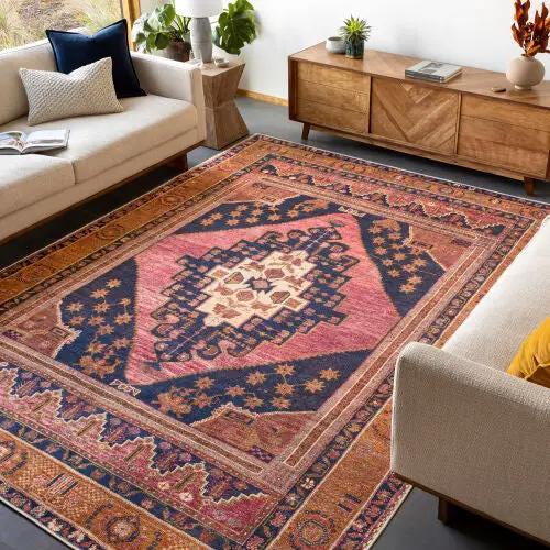 Amelie AML-2347 Dark Blue Area Rug by LIVABLISS
