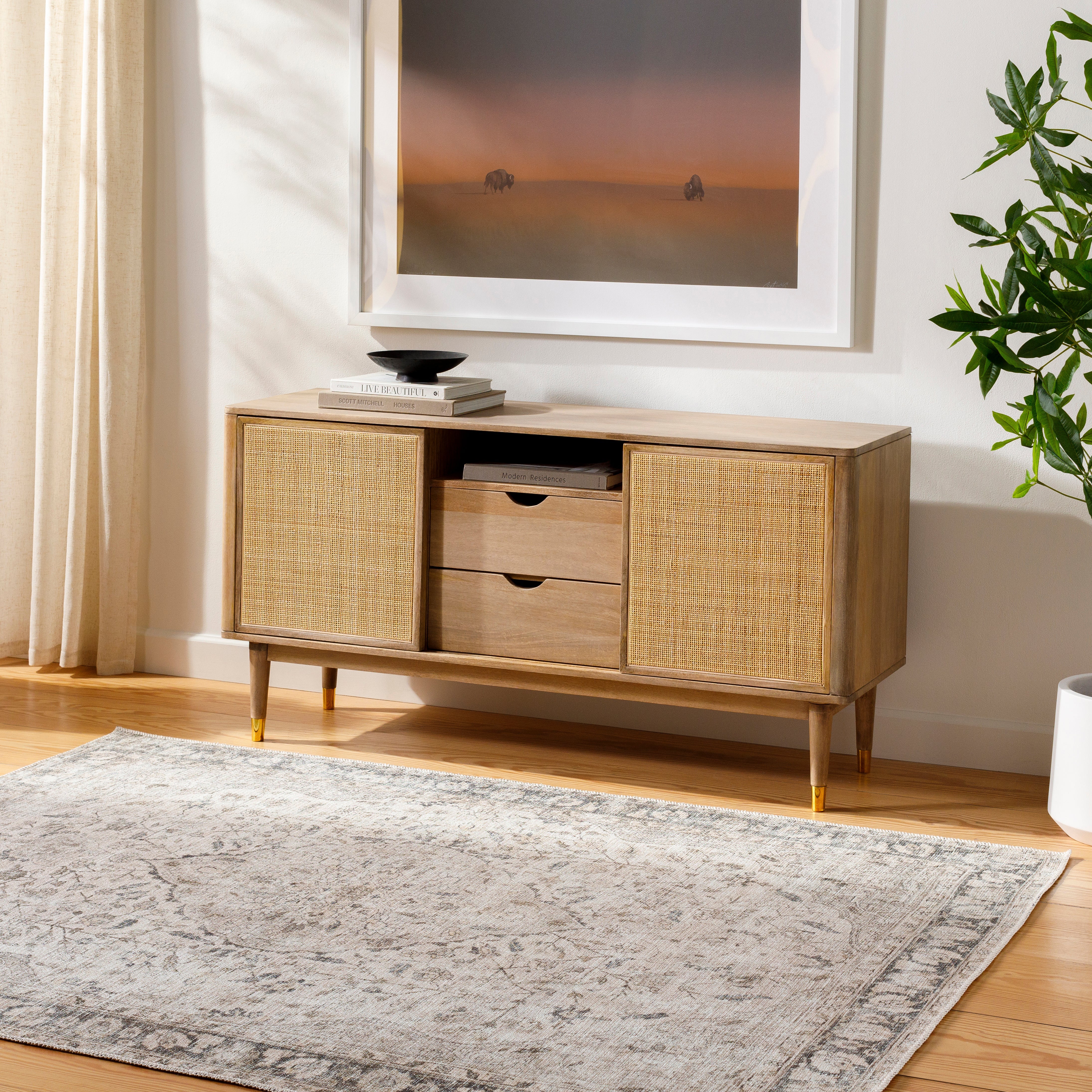 Surya Amelie AML-2385 Ivory Machine Washable Area Rug by LIVABLISS