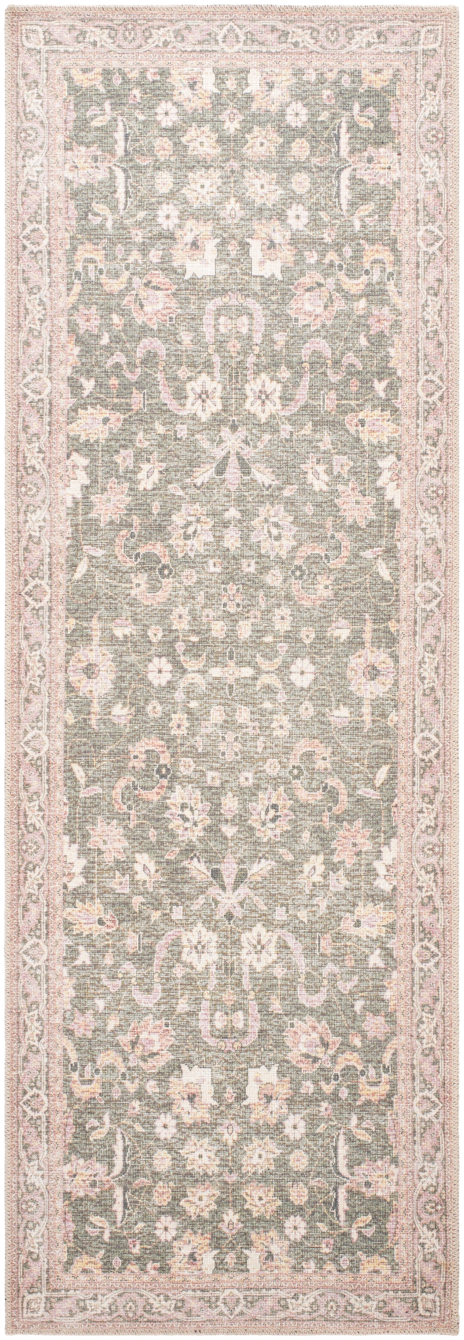 Surya Amelie AML-2392 Medium Green Machine Washable Area Rug by LIVABLISS