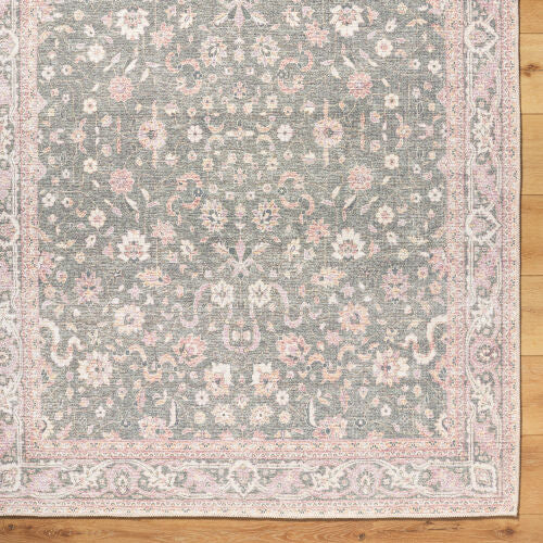 Surya Amelie AML-2392 Medium Green Machine Washable Area Rug by LIVABLISS