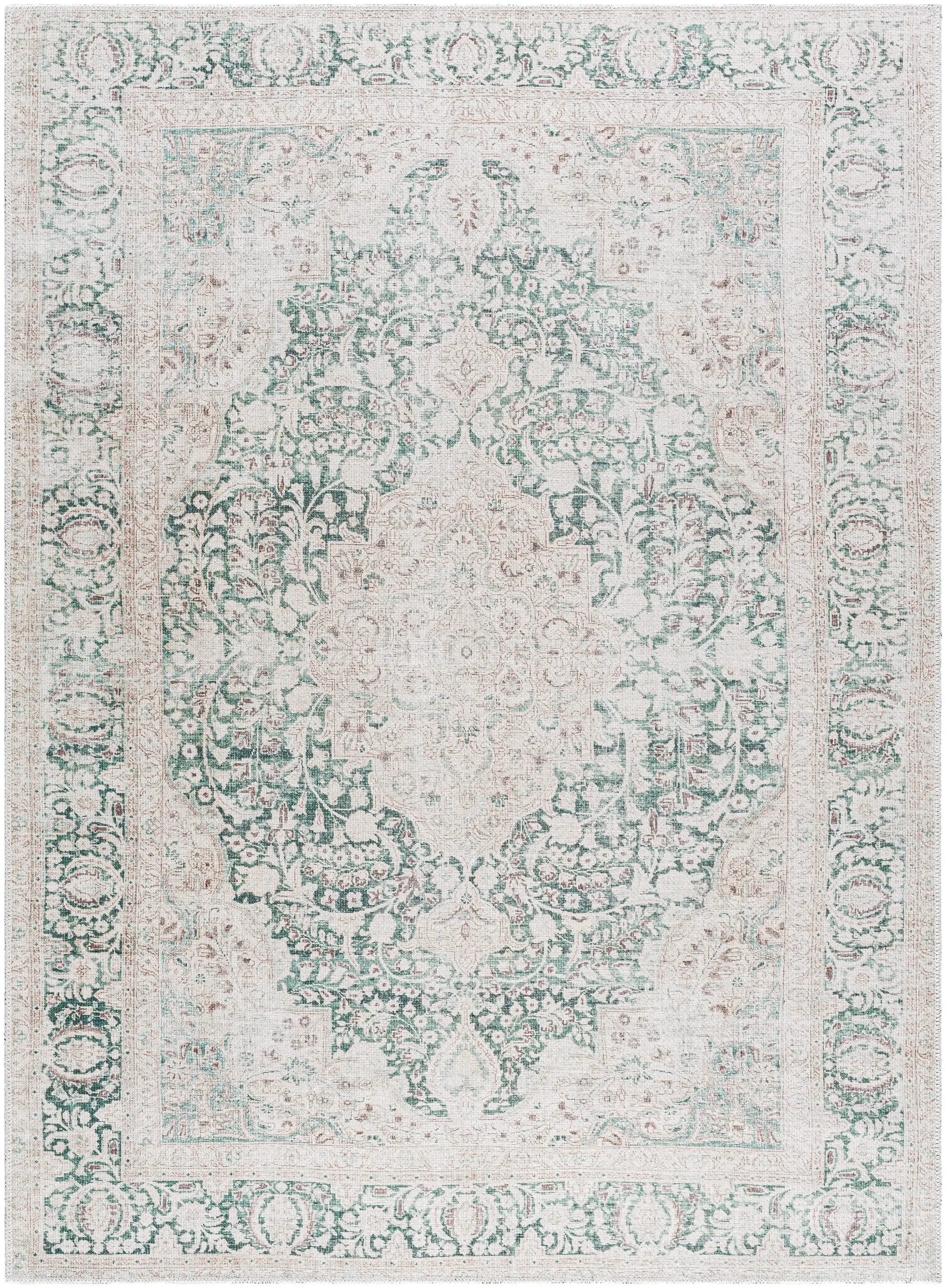 Amelie AML-2393 Medium-Green Area Rug by LIVABLISS