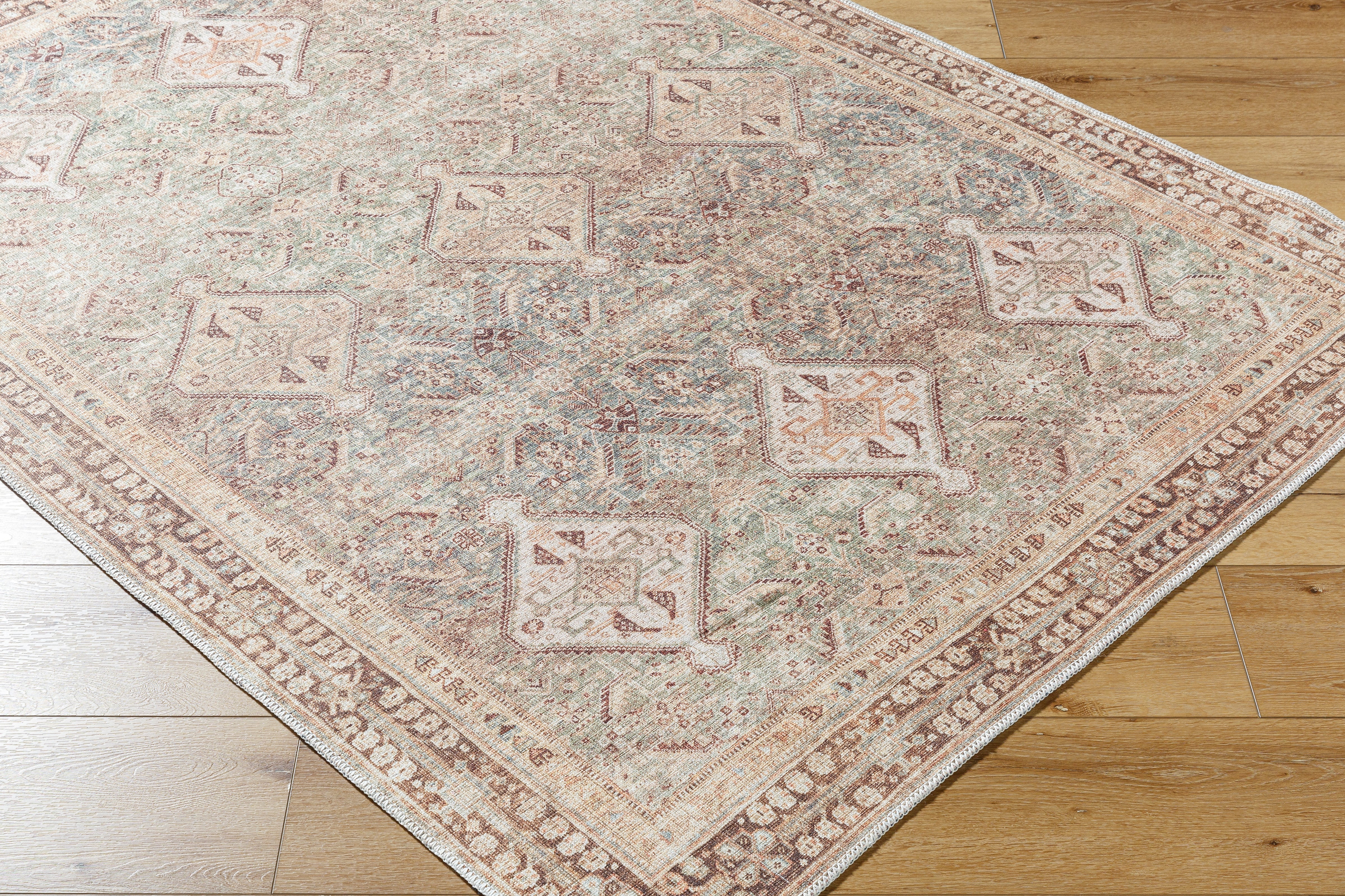 Becki Owens Amelie AML-2394 Seafoam Machine Washable Area Rug by LIVABLISS