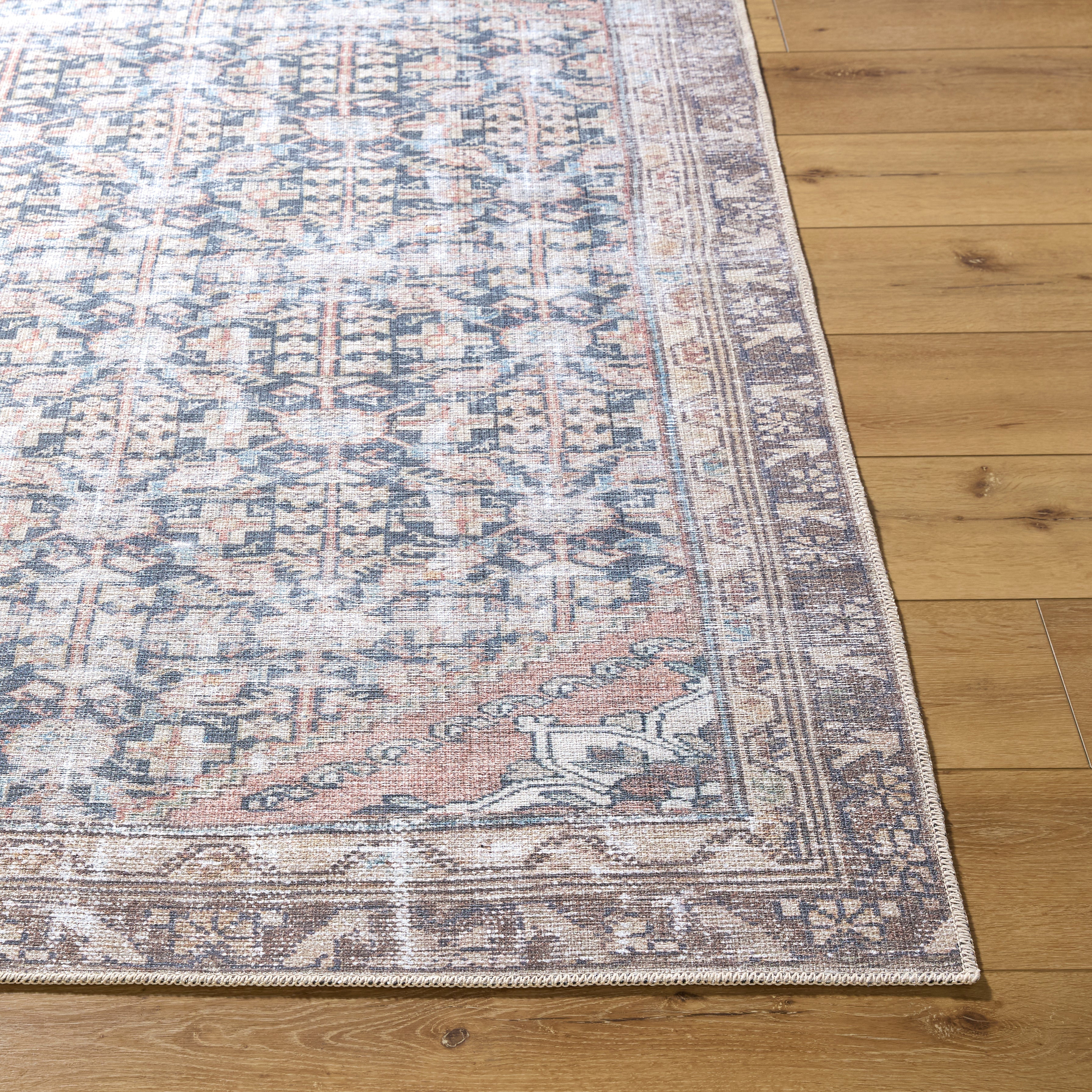 Surya Amelie AML-2395 Black Machine Washable Area Rug by LIVABLISS