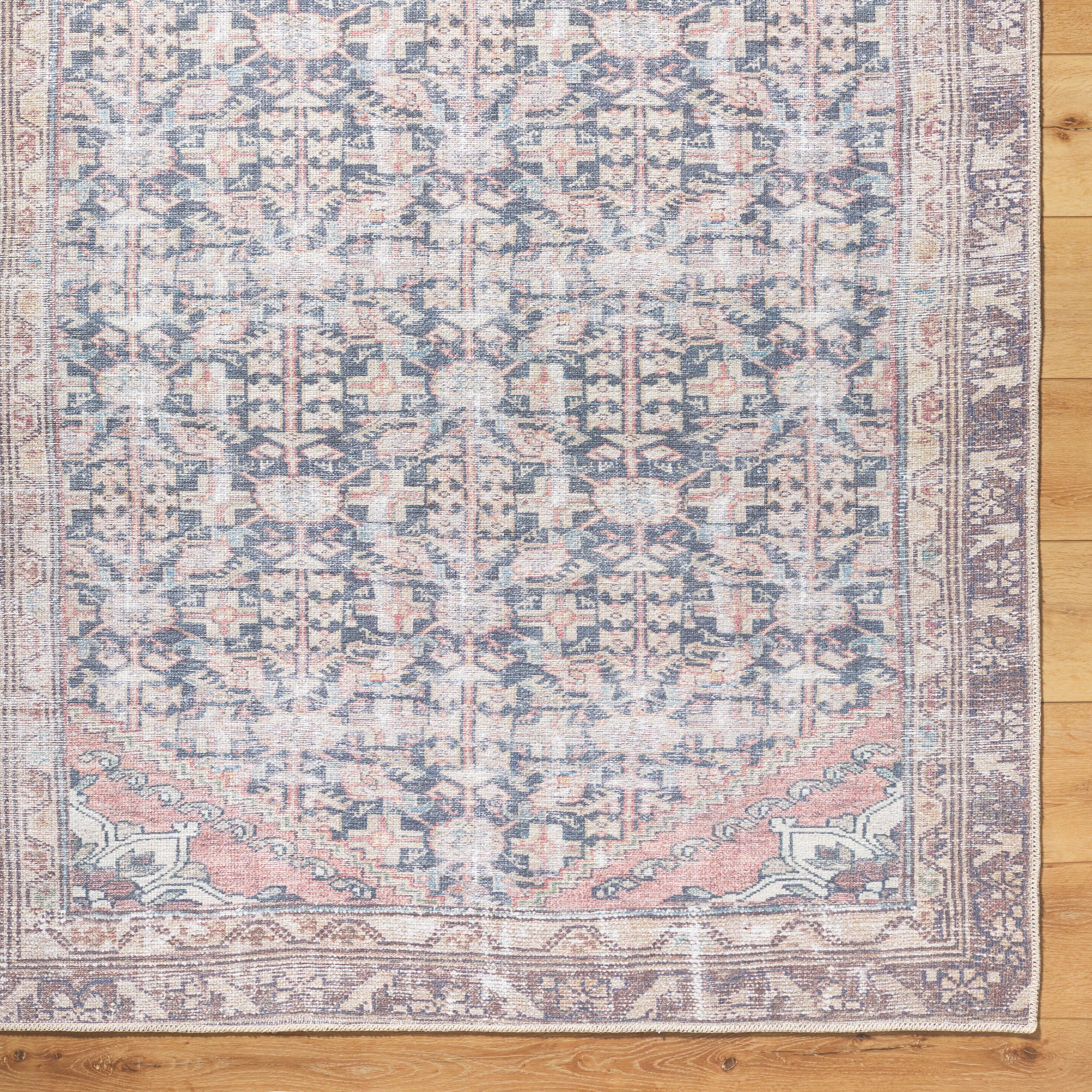 Surya Amelie AML-2395 Black Machine Washable Area Rug by LIVABLISS