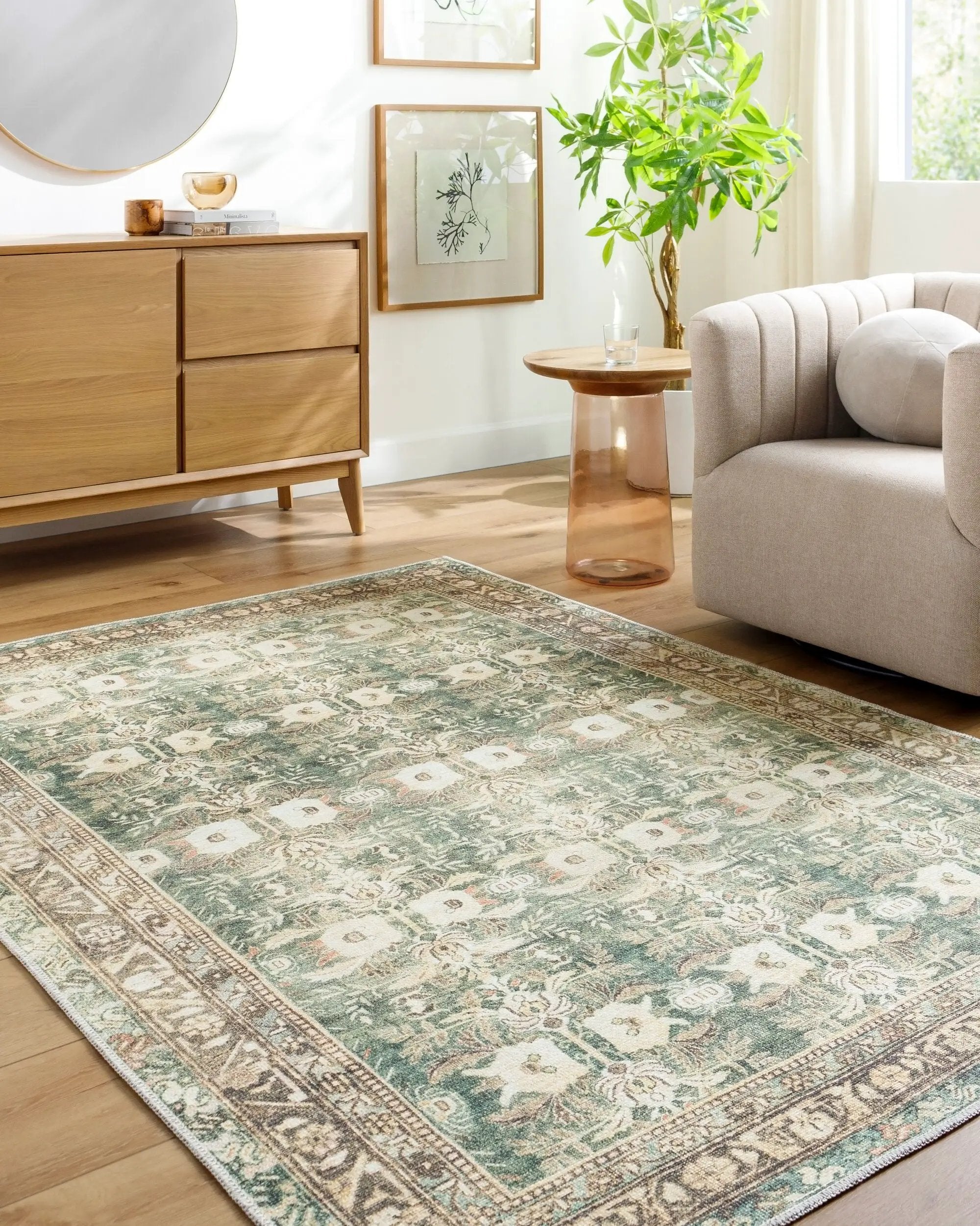 Amelie AML-2396 Olive Area Rug by LIVABLISS