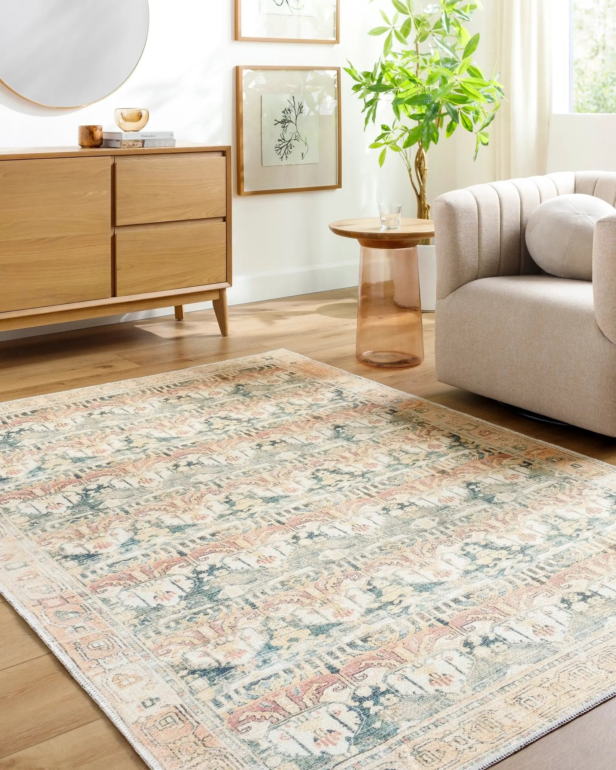 Amelie AML-2397 Medium-Green Area Rug by LIVABLISS